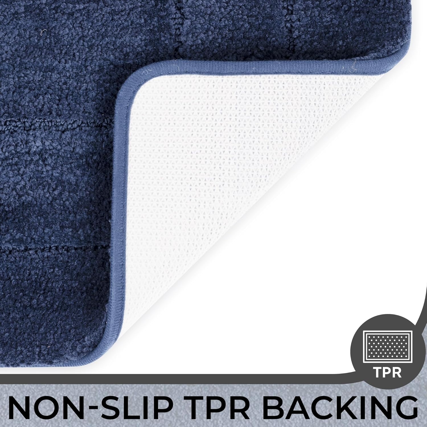 image:imageGRANNY SAYS Gray Bathroom Rugs Bath Mats for Bathroom NonSlip Super Soft and Water Absorbent Microfiber Bath Rugs Machine Wash Dry Bath Rugs for Floor Tub and Shower 16 x 24Deep Blue