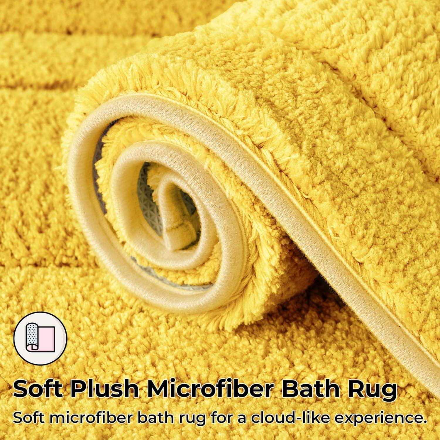 image:imageGRANNY SAYS Gray Bathroom Rugs Bath Mats for Bathroom NonSlip Super Soft and Water Absorbent Microfiber Bath Rugs Machine Wash Dry Bath Rugs for Floor Tub and Shower 16 x 24Yellow