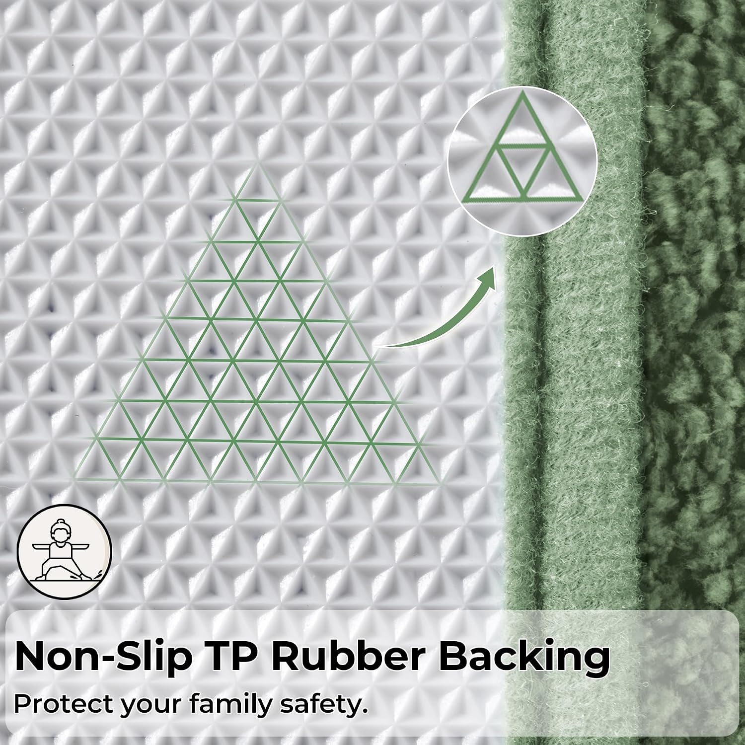 image:imageGRANNY SAYS Gray Bathroom Rugs Bath Mats for Bathroom NonSlip Super Soft and Water Absorbent Microfiber Bath Rugs Machine Wash Dry Bath Rugs for Floor Tub and Shower 16 x 24Green