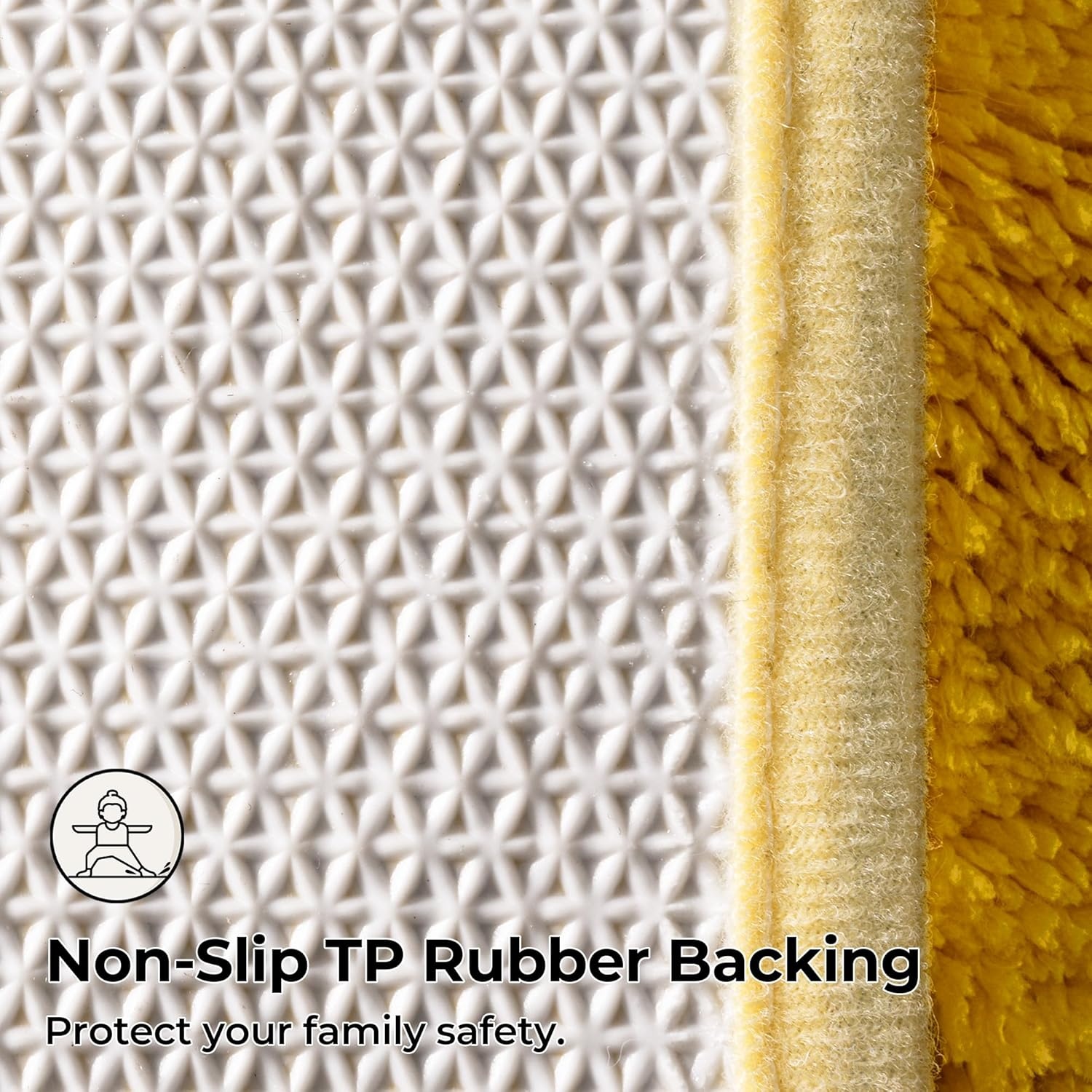 image:imageGRANNY SAYS Gray Bathroom Rugs Bath Mats for Bathroom NonSlip Super Soft and Water Absorbent Microfiber Bath Rugs Machine Wash Dry Bath Rugs for Floor Tub and Shower 16 x 24Yellow