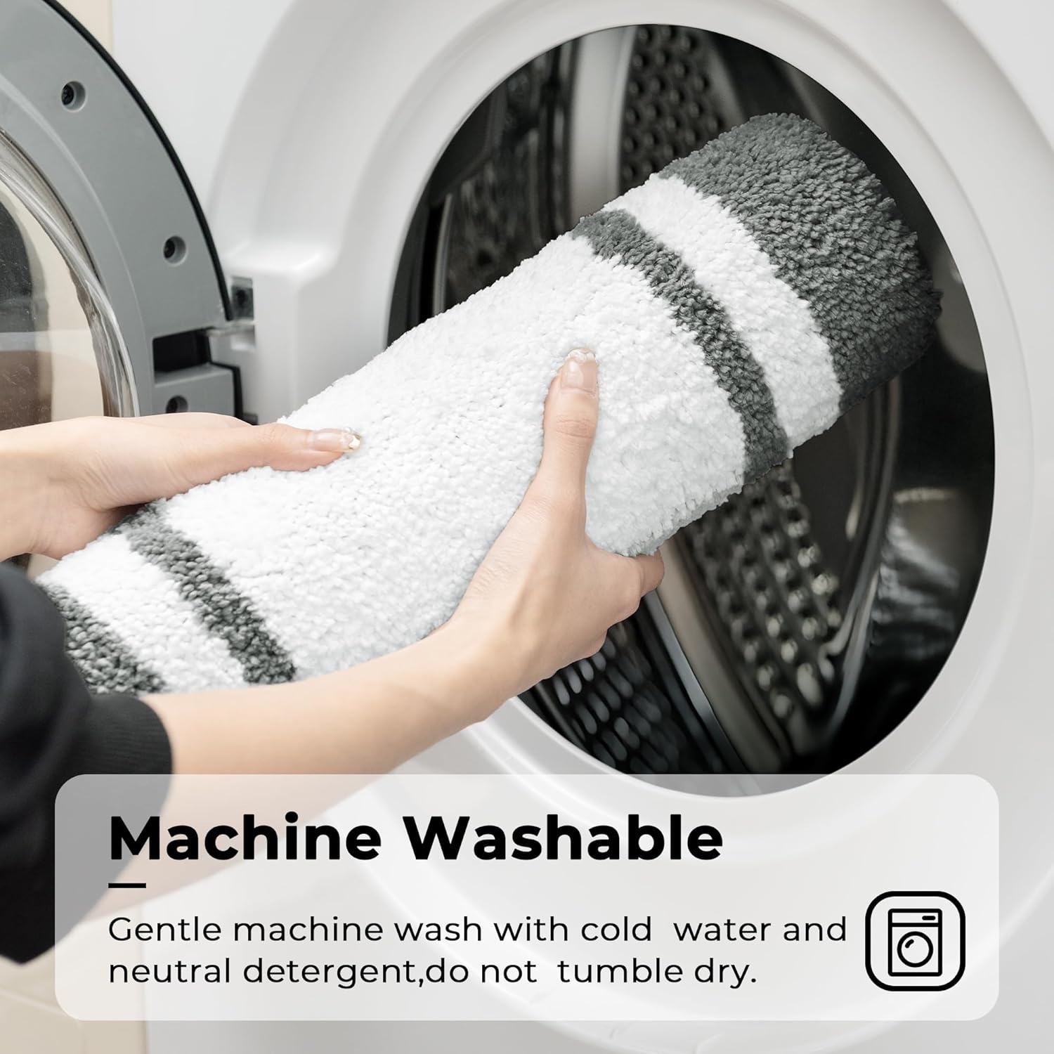 image:imageGRANNY SAYS Gray Bathroom Rugs Bath Mats for Bathroom NonSlip Super Soft and Water Absorbent Microfiber Bath Rugs Machine Wash Dry Bath Rugs for Floor Tub and Shower 16 x 24Ddeep Grey