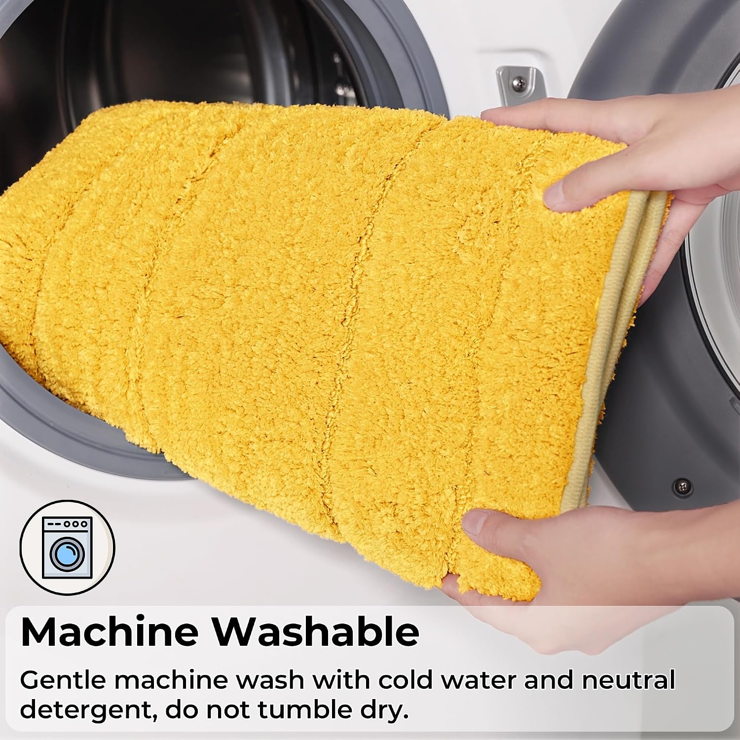 image:imageGRANNY SAYS Gray Bathroom Rugs Bath Mats for Bathroom NonSlip Super Soft and Water Absorbent Microfiber Bath Rugs Machine Wash Dry Bath Rugs for Floor Tub and Shower 16 x 24Yellow