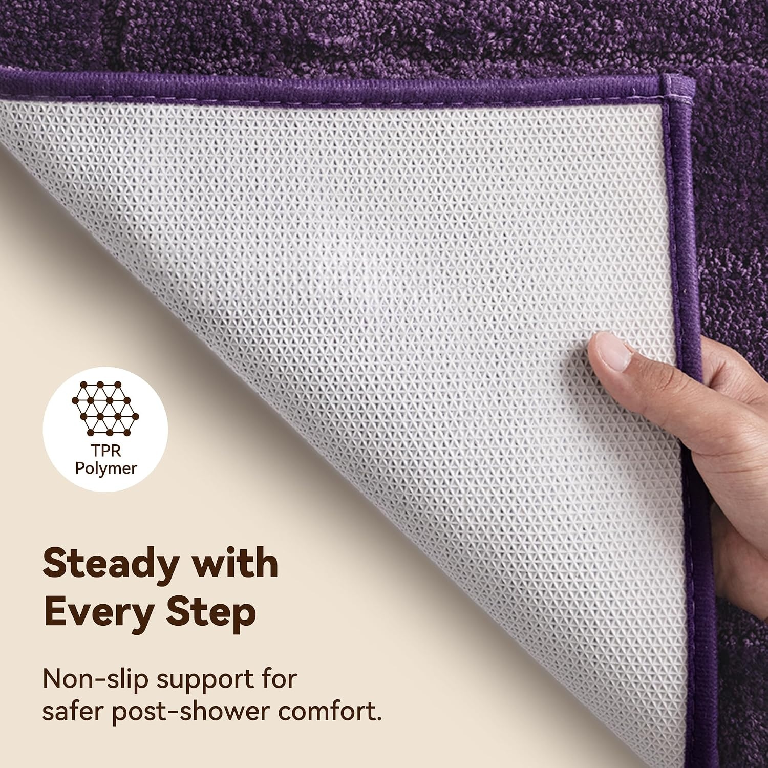 image:imageGRANNY SAYS Gray Bathroom Rugs Bath Mats for Bathroom NonSlip Super Soft and Water Absorbent Microfiber Bath Rugs Machine Wash Dry Bath Rugs for Floor Tub and Shower 16 x 24Purple