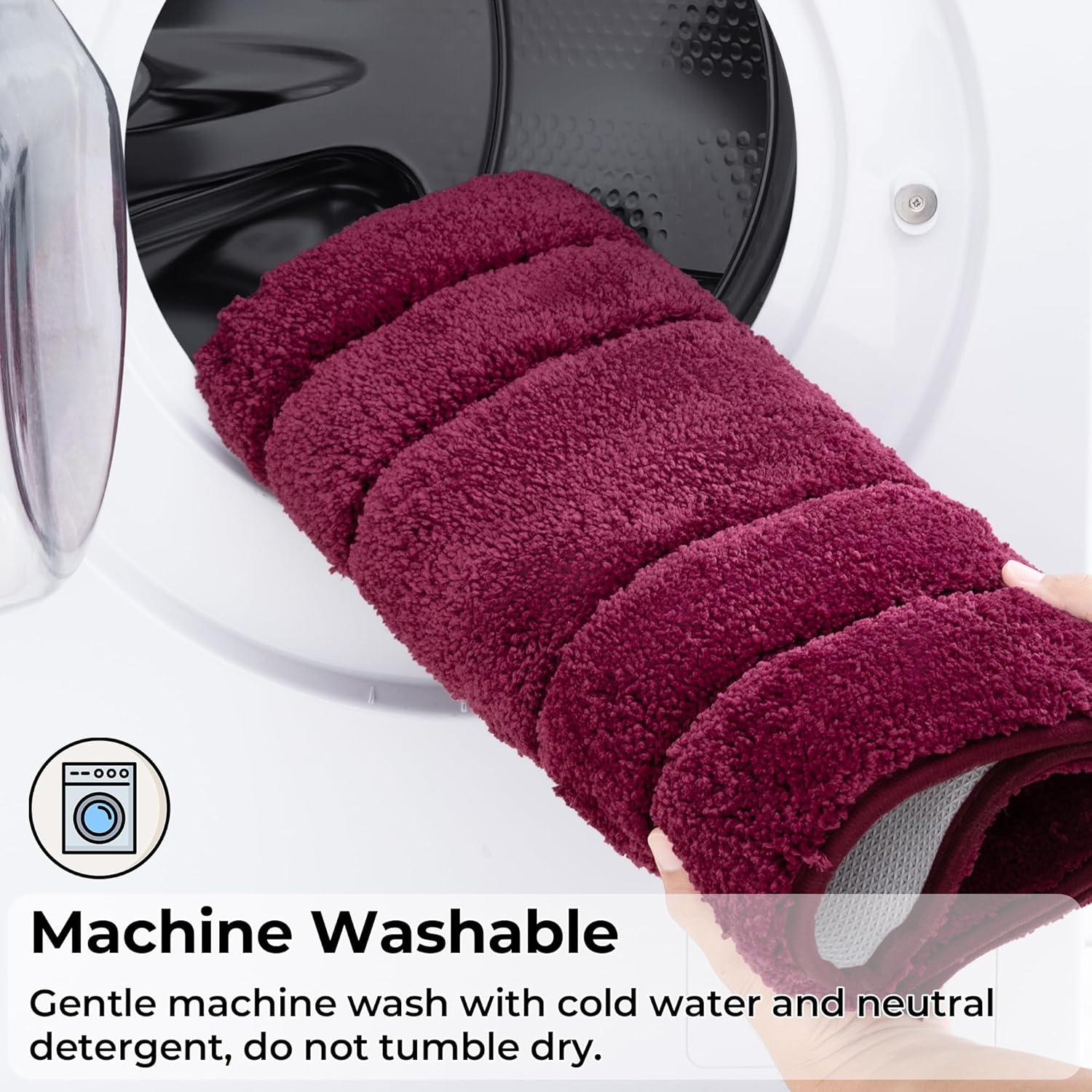 image:imageGRANNY SAYS Gray Bathroom Rugs Bath Mats for Bathroom NonSlip Super Soft and Water Absorbent Microfiber Bath Rugs Machine Wash Dry Bath Rugs for Floor Tub and Shower 16 x 24Strawberry Red