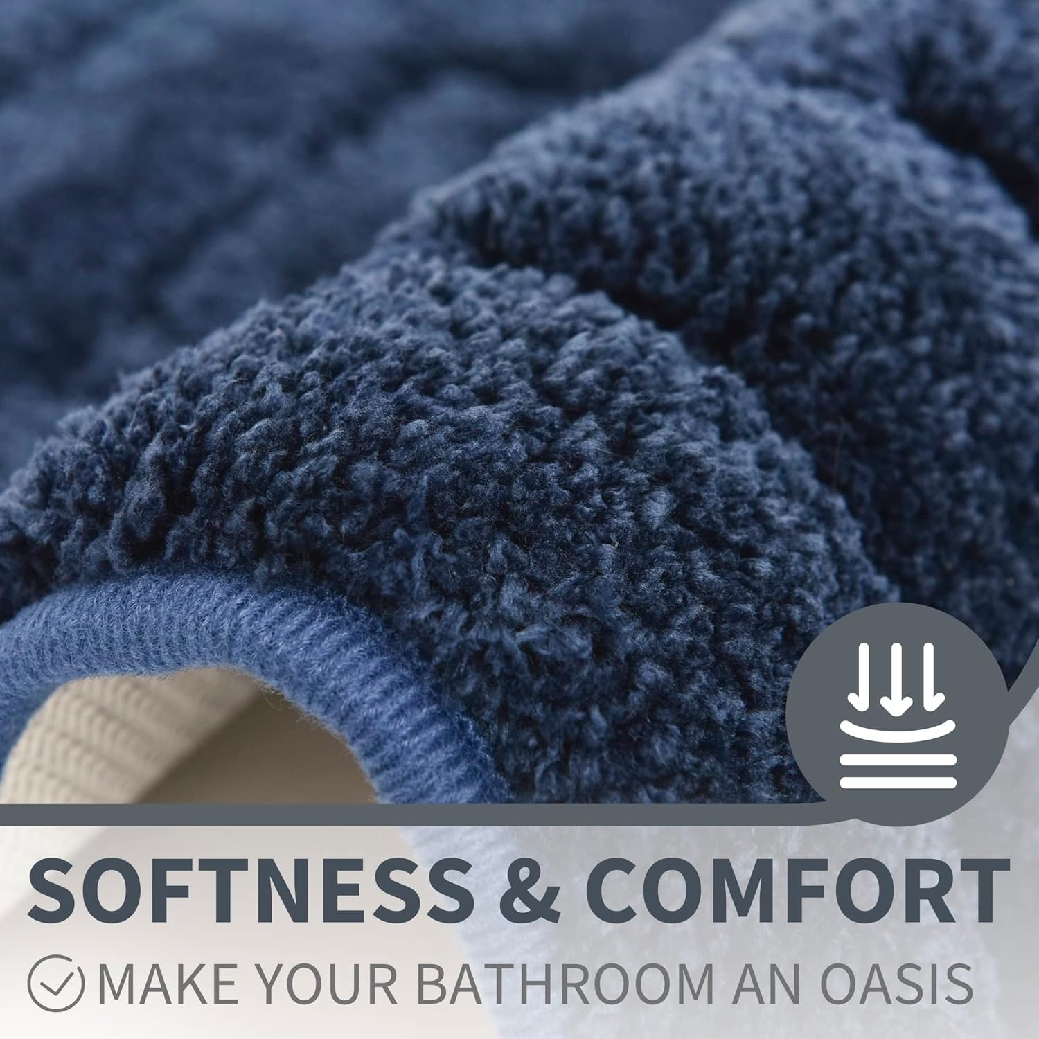 image:imageGRANNY SAYS Gray Bathroom Rugs Bath Mats for Bathroom NonSlip Super Soft and Water Absorbent Microfiber Bath Rugs Machine Wash Dry Bath Rugs for Floor Tub and Shower 16 x 24Deep Blue