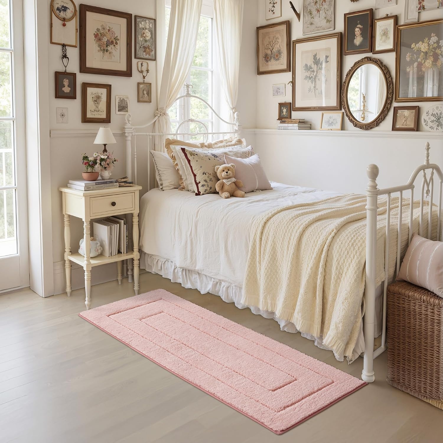 image:imageGRANNY SAYS Gray Bathroom Rugs Bath Mats for Bathroom NonSlip Super Soft and Water Absorbent Microfiber Bath Rugs Machine Wash Dry Bath Rugs for Floor Tub and Shower 16 x 24Pink