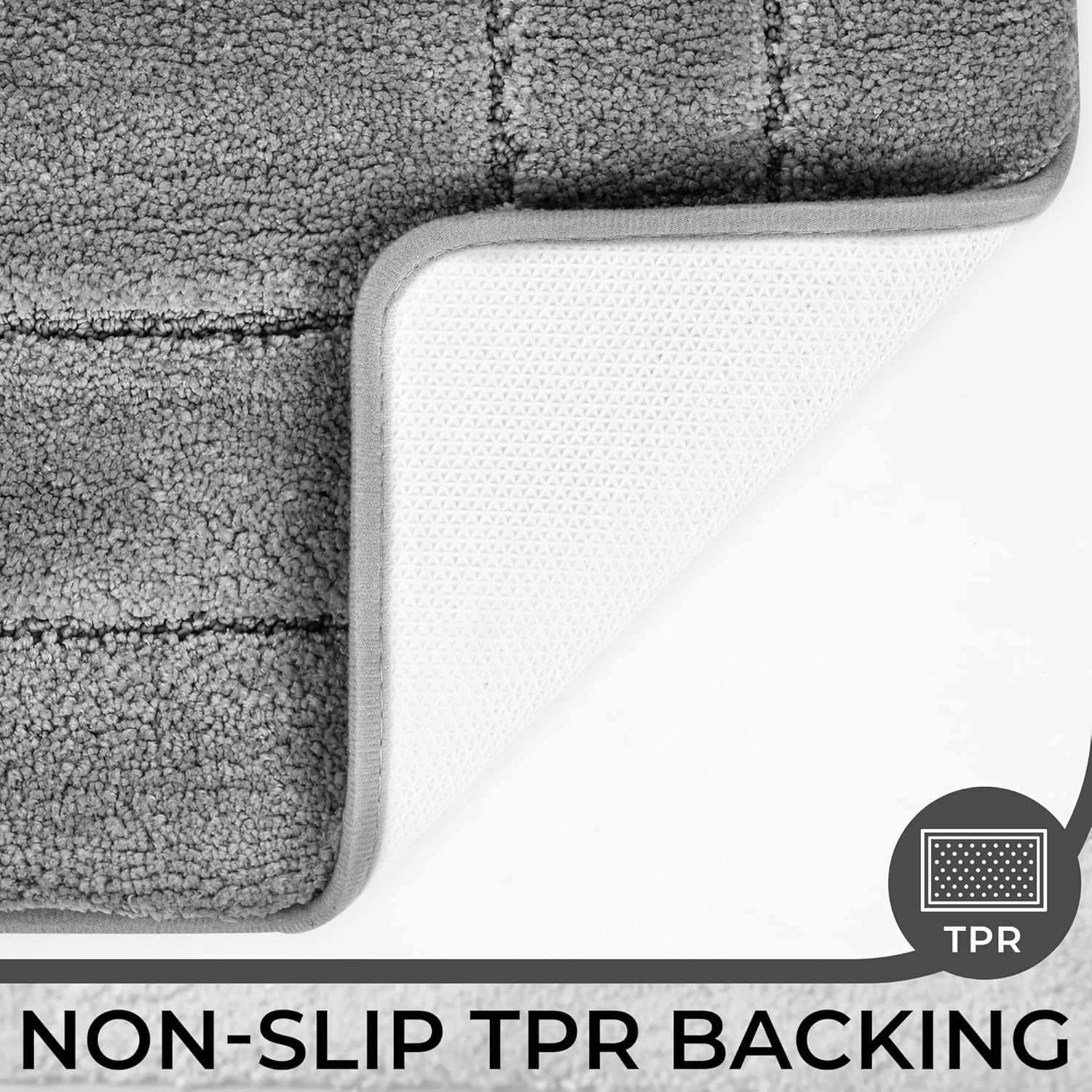 image:imageGRANNY SAYS Gray Bathroom Rugs Bath Mats for Bathroom NonSlip Super Soft and Water Absorbent Microfiber Bath Rugs Machine Wash Dry Bath Rugs for Floor Tub and Shower 16 x 24Deep Gray