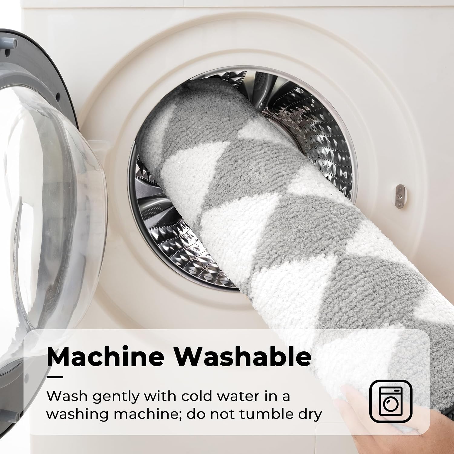 image:imageGRANNY SAYS Gray Bathroom Rugs Bath Mats for Bathroom NonSlip Super Soft and Water Absorbent Microfiber Bath Rugs Machine Wash Dry Bath Rugs for Floor Tub and Shower 16 x 24Clight Grey