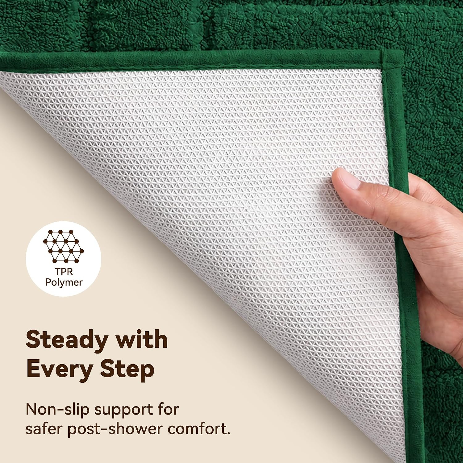image:imageGRANNY SAYS Gray Bathroom Rugs Bath Mats for Bathroom NonSlip Super Soft and Water Absorbent Microfiber Bath Rugs Machine Wash Dry Bath Rugs for Floor Tub and Shower 16 x 24Dark Green