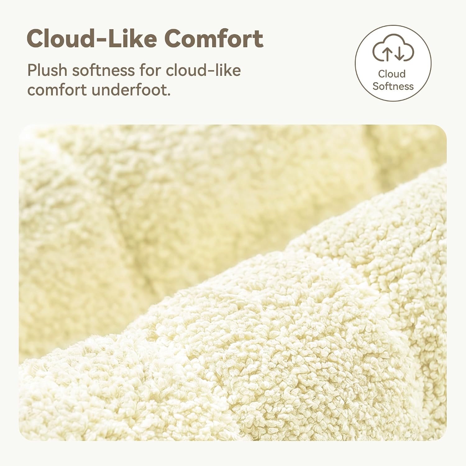 image:imageGRANNY SAYS Gray Bathroom Rugs Bath Mats for Bathroom NonSlip Super Soft and Water Absorbent Microfiber Bath Rugs Machine Wash Dry Bath Rugs for Floor Tub and Shower 16 x 24Cream White