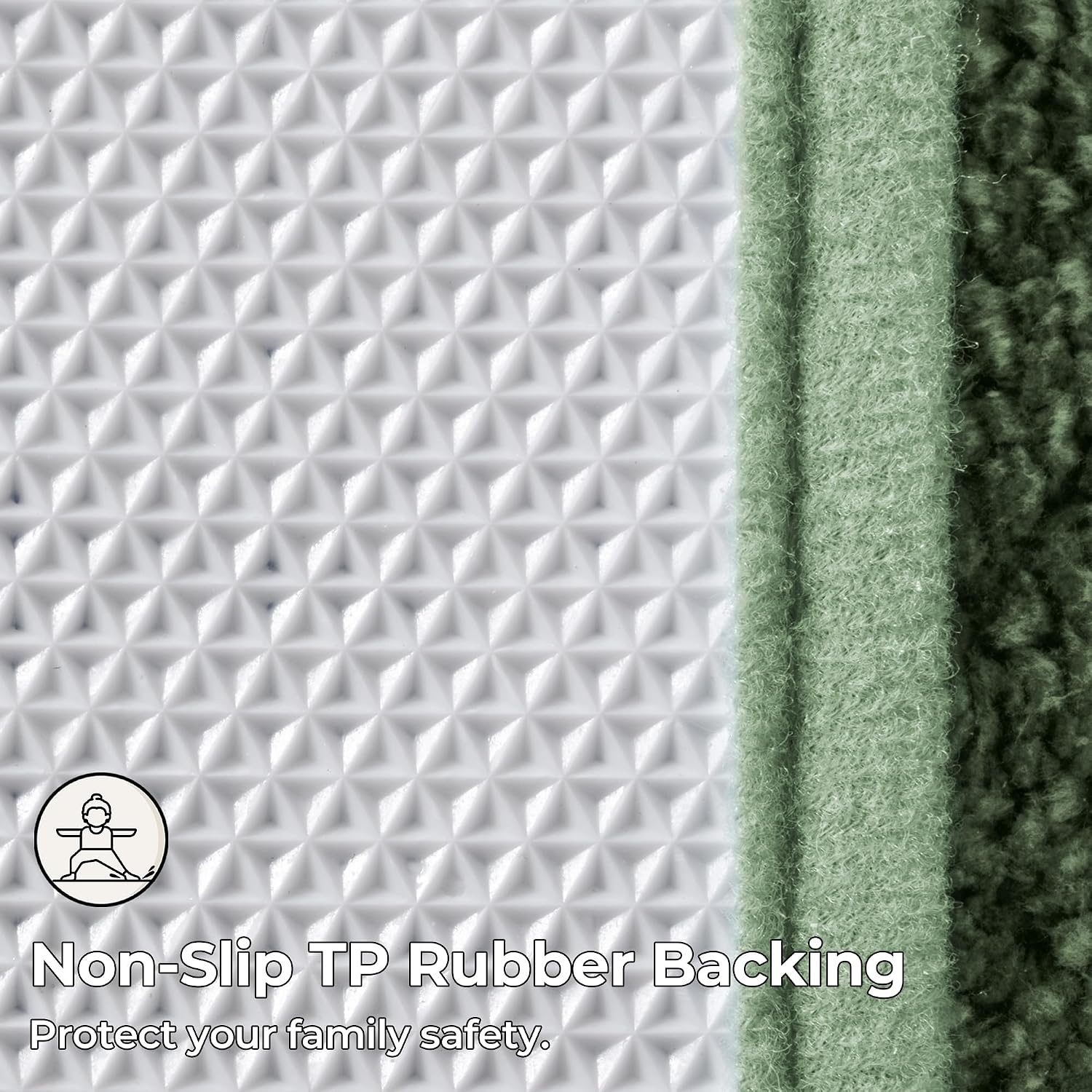 image:imageGRANNY SAYS Gray Bathroom Rugs Bath Mats for Bathroom NonSlip Super Soft and Water Absorbent Microfiber Bath Rugs Machine Wash Dry Bath Rugs for Floor Tub and Shower 16 x 24Green