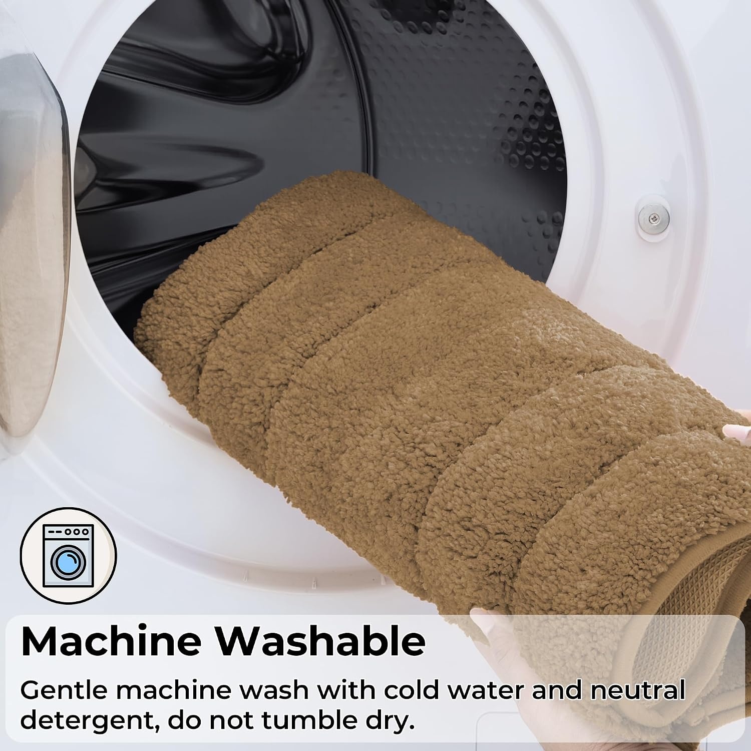 image:imageGRANNY SAYS Gray Bathroom Rugs Bath Mats for Bathroom NonSlip Super Soft and Water Absorbent Microfiber Bath Rugs Machine Wash Dry Bath Rugs for Floor Tub and Shower 16 x 24Champagne