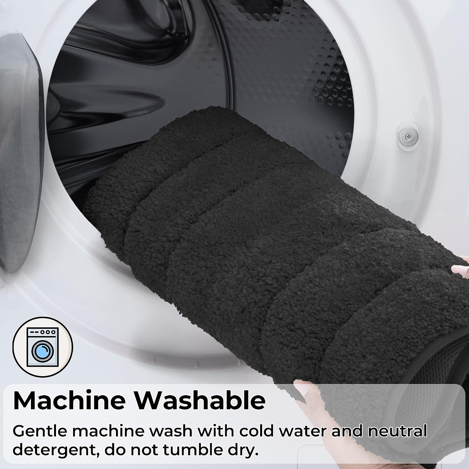 image:imageGRANNY SAYS Gray Bathroom Rugs Bath Mats for Bathroom NonSlip Super Soft and Water Absorbent Microfiber Bath Rugs Machine Wash Dry Bath Rugs for Floor Tub and Shower 16 x 24Charcoal Gray