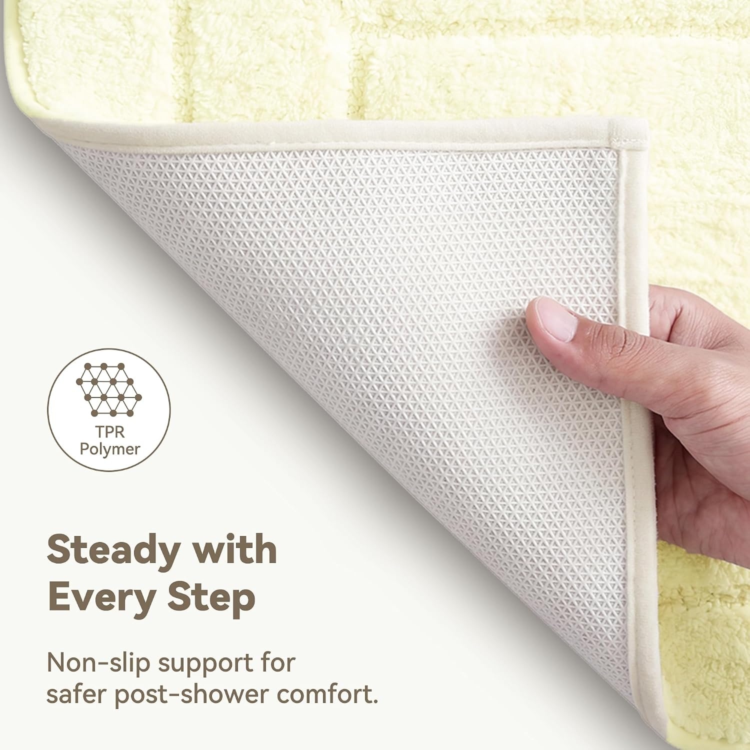 image:imageGRANNY SAYS Gray Bathroom Rugs Bath Mats for Bathroom NonSlip Super Soft and Water Absorbent Microfiber Bath Rugs Machine Wash Dry Bath Rugs for Floor Tub and Shower 16 x 24Cream White