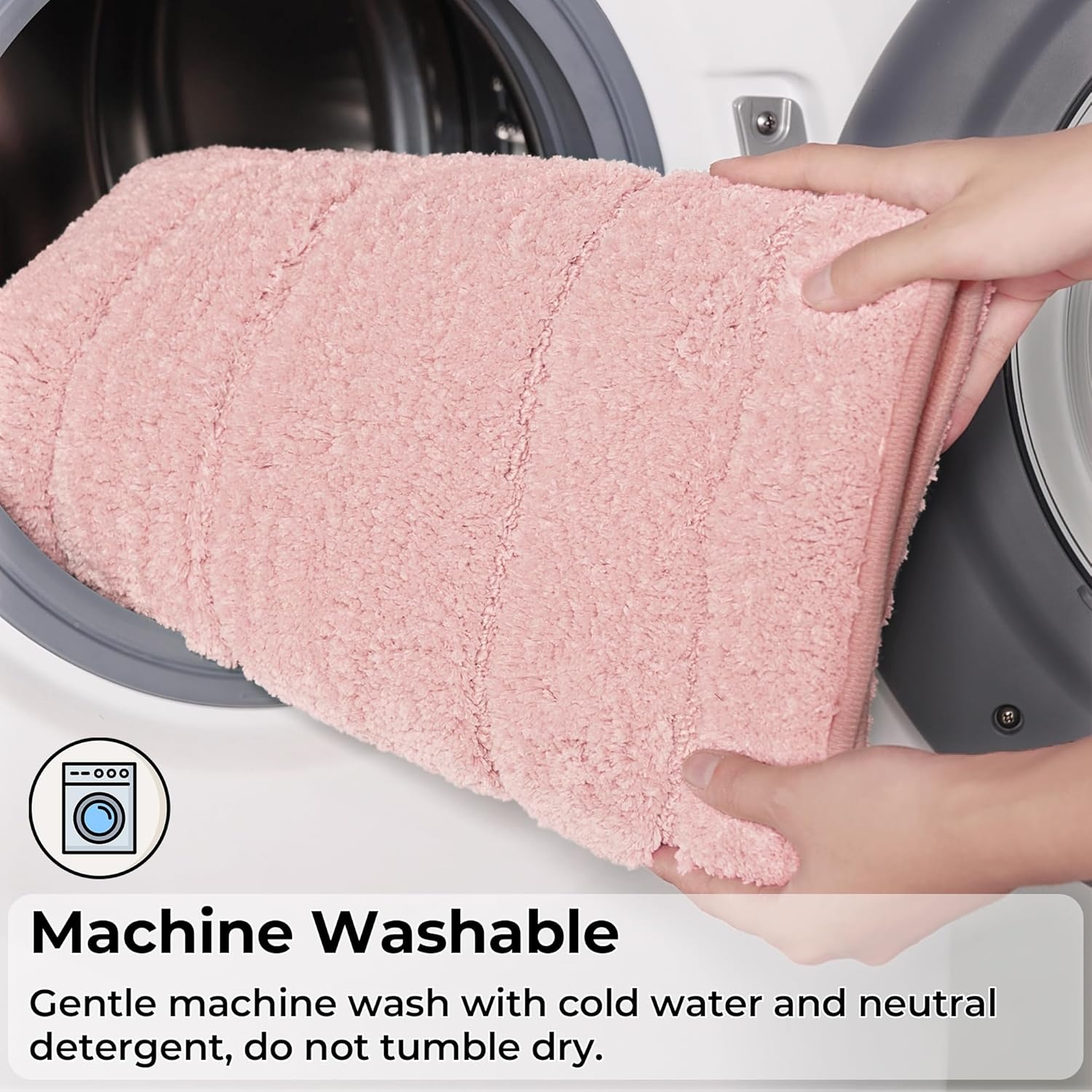 image:imageGRANNY SAYS Gray Bathroom Rugs Bath Mats for Bathroom NonSlip Super Soft and Water Absorbent Microfiber Bath Rugs Machine Wash Dry Bath Rugs for Floor Tub and Shower 16 x 24Pink