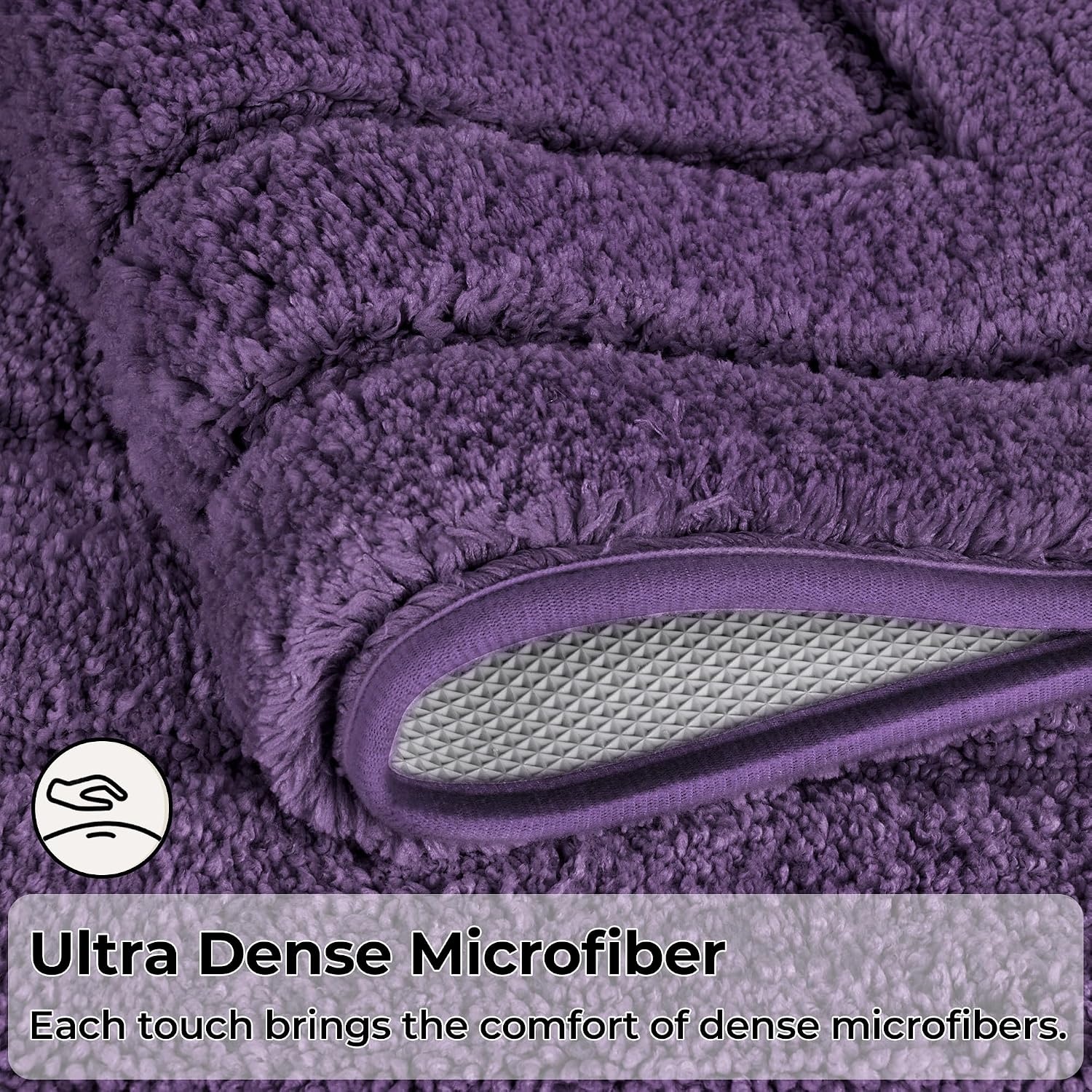 image:imageGRANNY SAYS Gray Bathroom Rugs Bath Mats for Bathroom NonSlip Super Soft and Water Absorbent Microfiber Bath Rugs Machine Wash Dry Bath Rugs for Floor Tub and Shower 16 x 24Purple