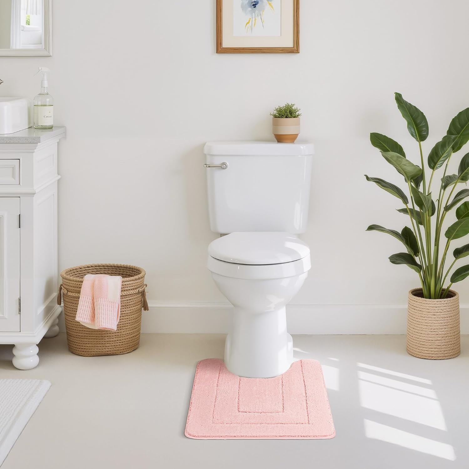 image:imageGRANNY SAYS Gray Bathroom Rugs Bath Mats for Bathroom NonSlip Super Soft and Water Absorbent Microfiber Bath Rugs Machine Wash Dry Bath Rugs for Floor Tub and Shower 16 x 24Pink