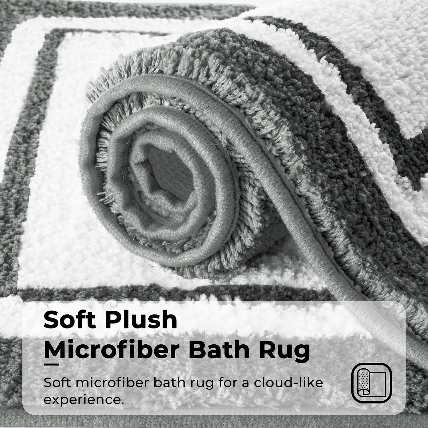 image:imageGRANNY SAYS Gray Bathroom Rugs Bath Mats for Bathroom NonSlip Super Soft and Water Absorbent Microfiber Bath Rugs Machine Wash Dry Bath Rugs for Floor Tub and Shower 16 x 24Ddeep Grey