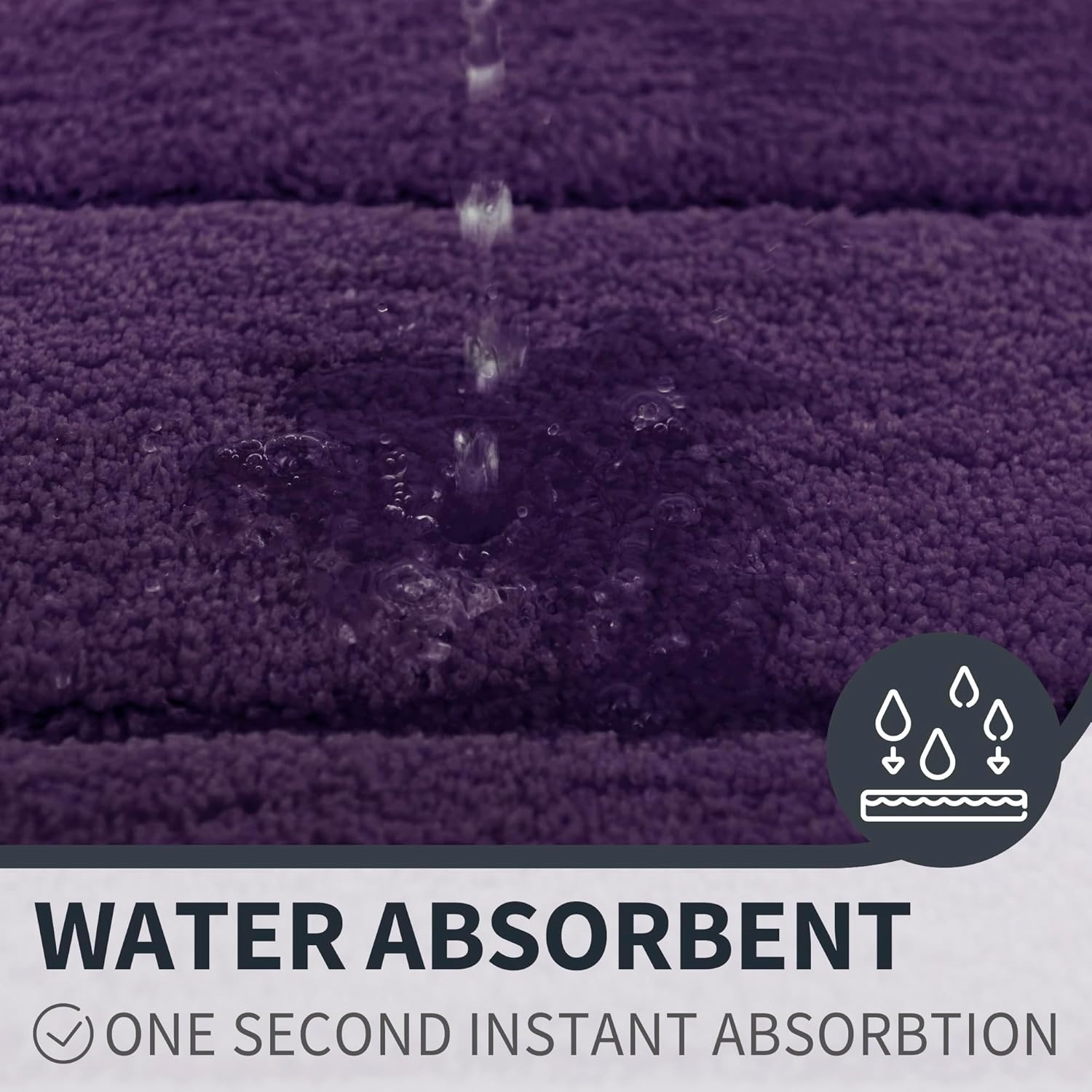image:imageGRANNY SAYS Gray Bathroom Rugs Bath Mats for Bathroom NonSlip Super Soft and Water Absorbent Microfiber Bath Rugs Machine Wash Dry Bath Rugs for Floor Tub and Shower 16 x 24Purple