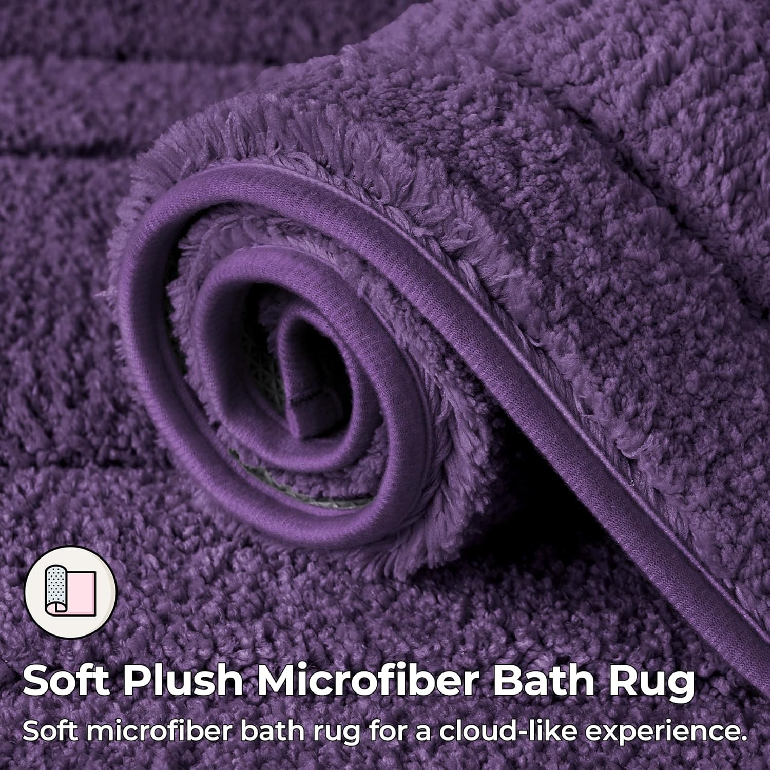 image:imageGRANNY SAYS Gray Bathroom Rugs Bath Mats for Bathroom NonSlip Super Soft and Water Absorbent Microfiber Bath Rugs Machine Wash Dry Bath Rugs for Floor Tub and Shower 16 x 24Purple