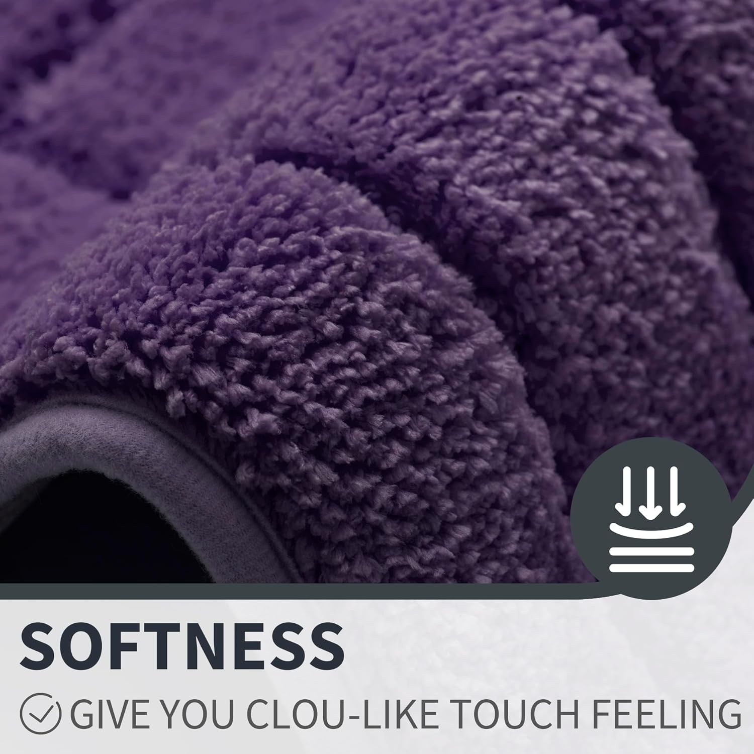image:imageGRANNY SAYS Gray Bathroom Rugs Bath Mats for Bathroom NonSlip Super Soft and Water Absorbent Microfiber Bath Rugs Machine Wash Dry Bath Rugs for Floor Tub and Shower 16 x 24Purple