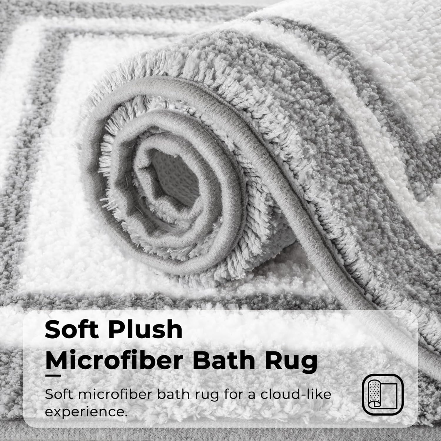 image:imageGRANNY SAYS Gray Bathroom Rugs Bath Mats for Bathroom NonSlip Super Soft and Water Absorbent Microfiber Bath Rugs Machine Wash Dry Bath Rugs for Floor Tub and Shower 16 x 24Dgrey