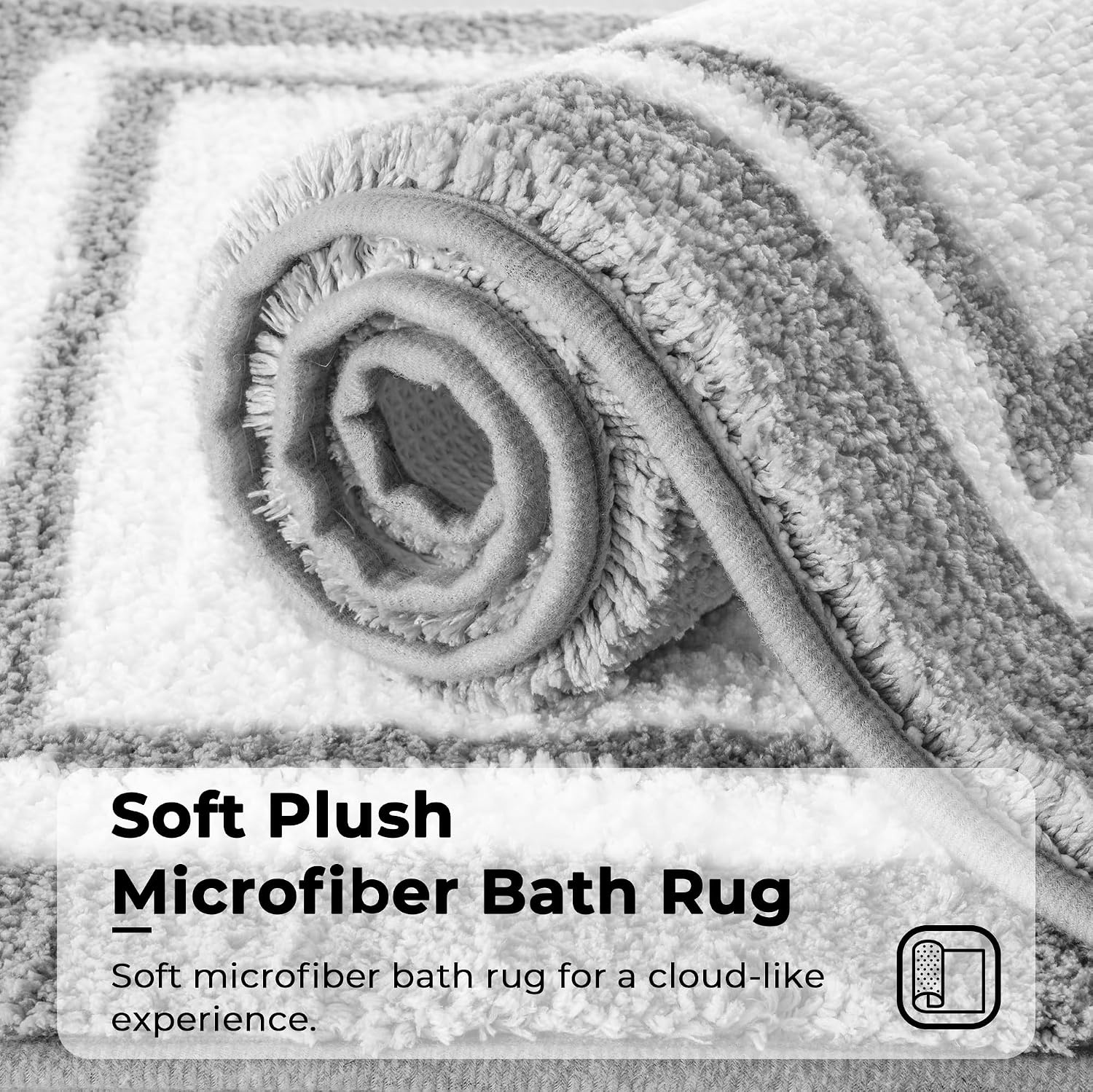image:imageGRANNY SAYS Gray Bathroom Rugs Bath Mats for Bathroom NonSlip Super Soft and Water Absorbent Microfiber Bath Rugs Machine Wash Dry Bath Rugs for Floor Tub and Shower 16 x 24Dgrey