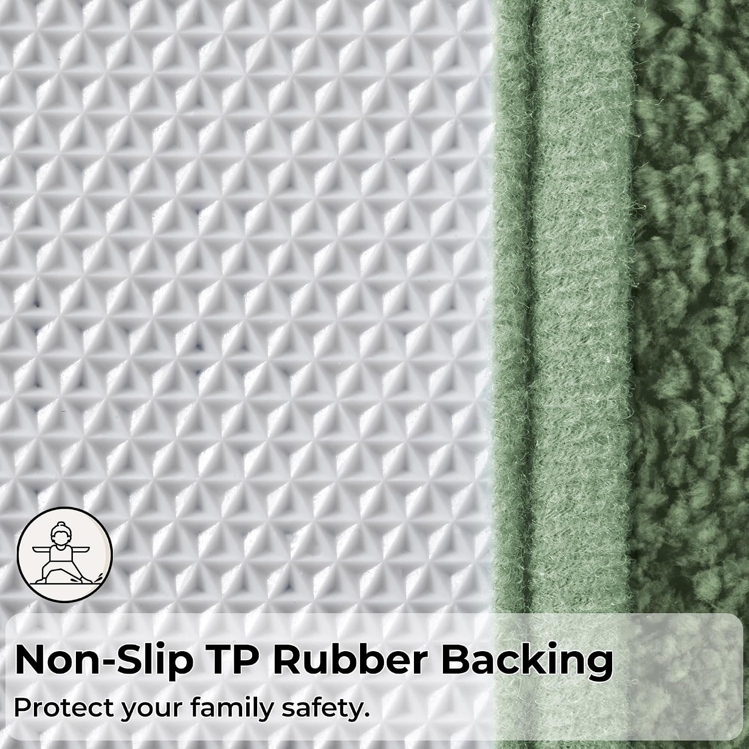image:imageGRANNY SAYS Gray Bathroom Rugs Bath Mats for Bathroom NonSlip Super Soft and Water Absorbent Microfiber Bath Rugs Machine Wash Dry Bath Rugs for Floor Tub and Shower 16 x 24Green