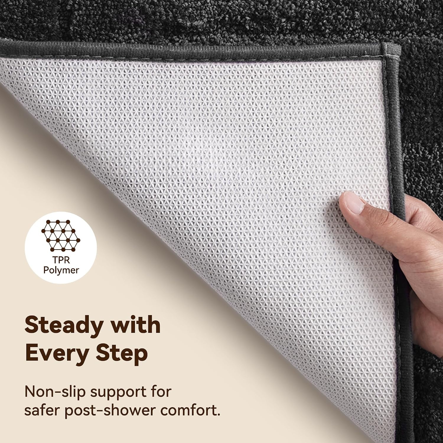 image:imageGRANNY SAYS Gray Bathroom Rugs Bath Mats for Bathroom NonSlip Super Soft and Water Absorbent Microfiber Bath Rugs Machine Wash Dry Bath Rugs for Floor Tub and Shower 16 x 24Charcoal Gray