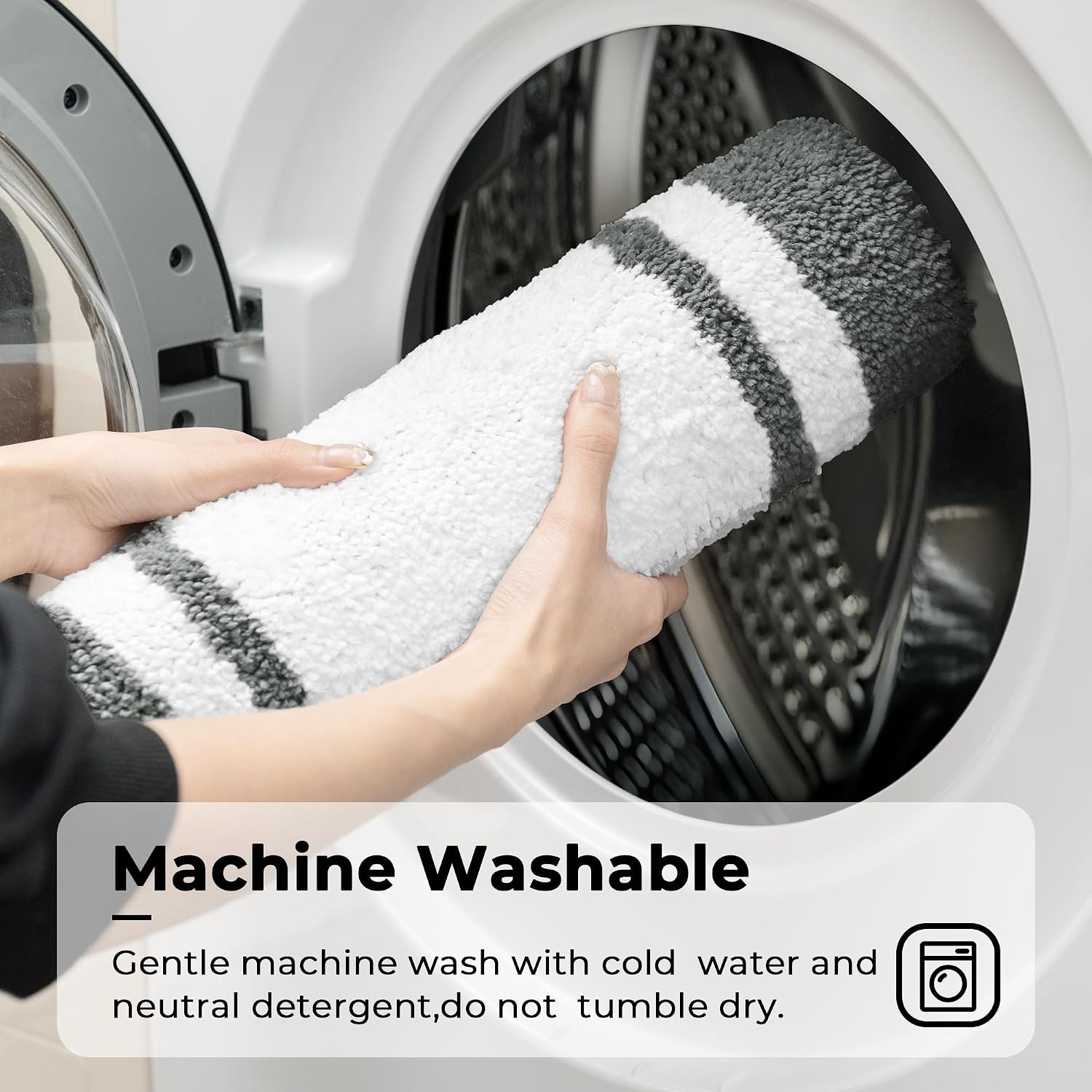 image:imageGRANNY SAYS Gray Bathroom Rugs Bath Mats for Bathroom NonSlip Super Soft and Water Absorbent Microfiber Bath Rugs Machine Wash Dry Bath Rugs for Floor Tub and Shower 16 x 24Ddeep Grey