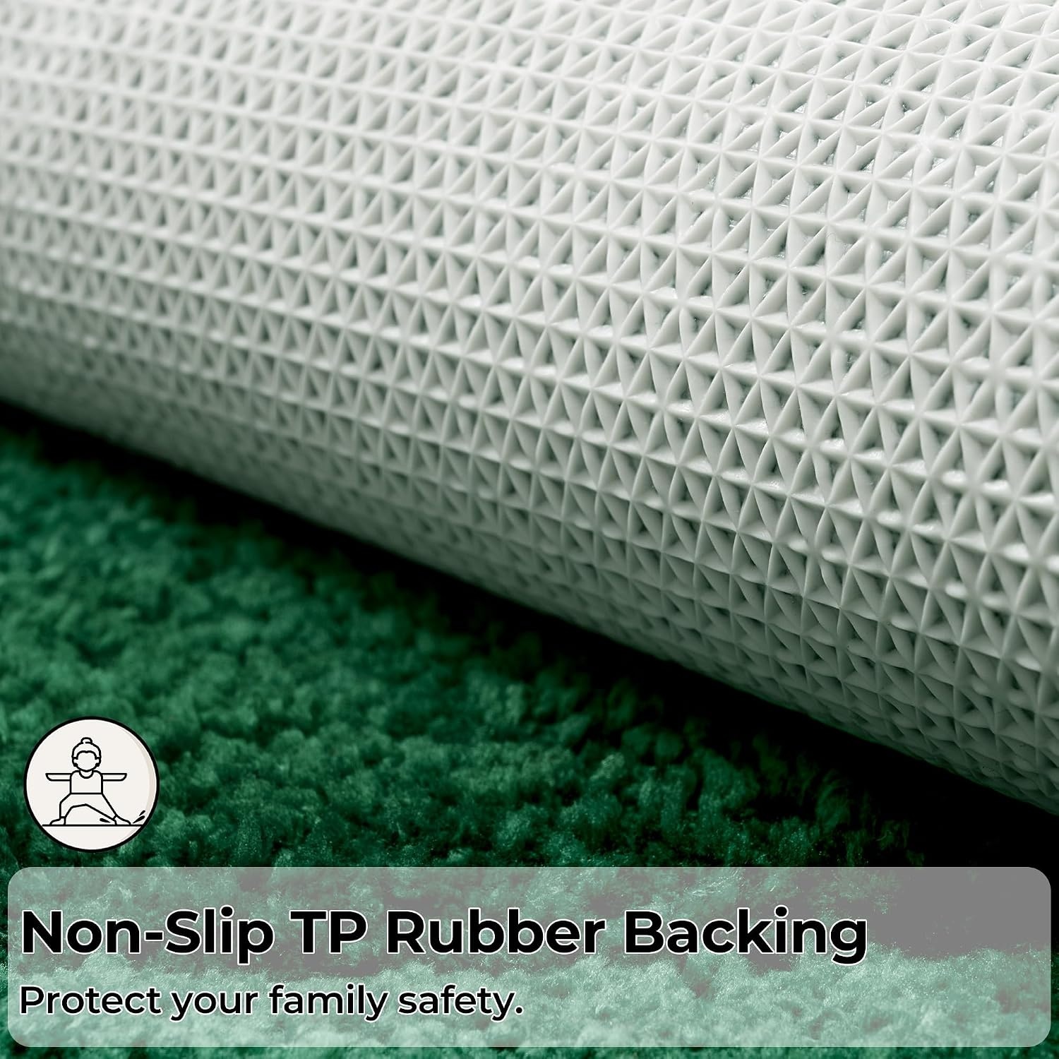 image:imageGRANNY SAYS Gray Bathroom Rugs Bath Mats for Bathroom NonSlip Super Soft and Water Absorbent Microfiber Bath Rugs Machine Wash Dry Bath Rugs for Floor Tub and Shower 16 x 24Dark Green