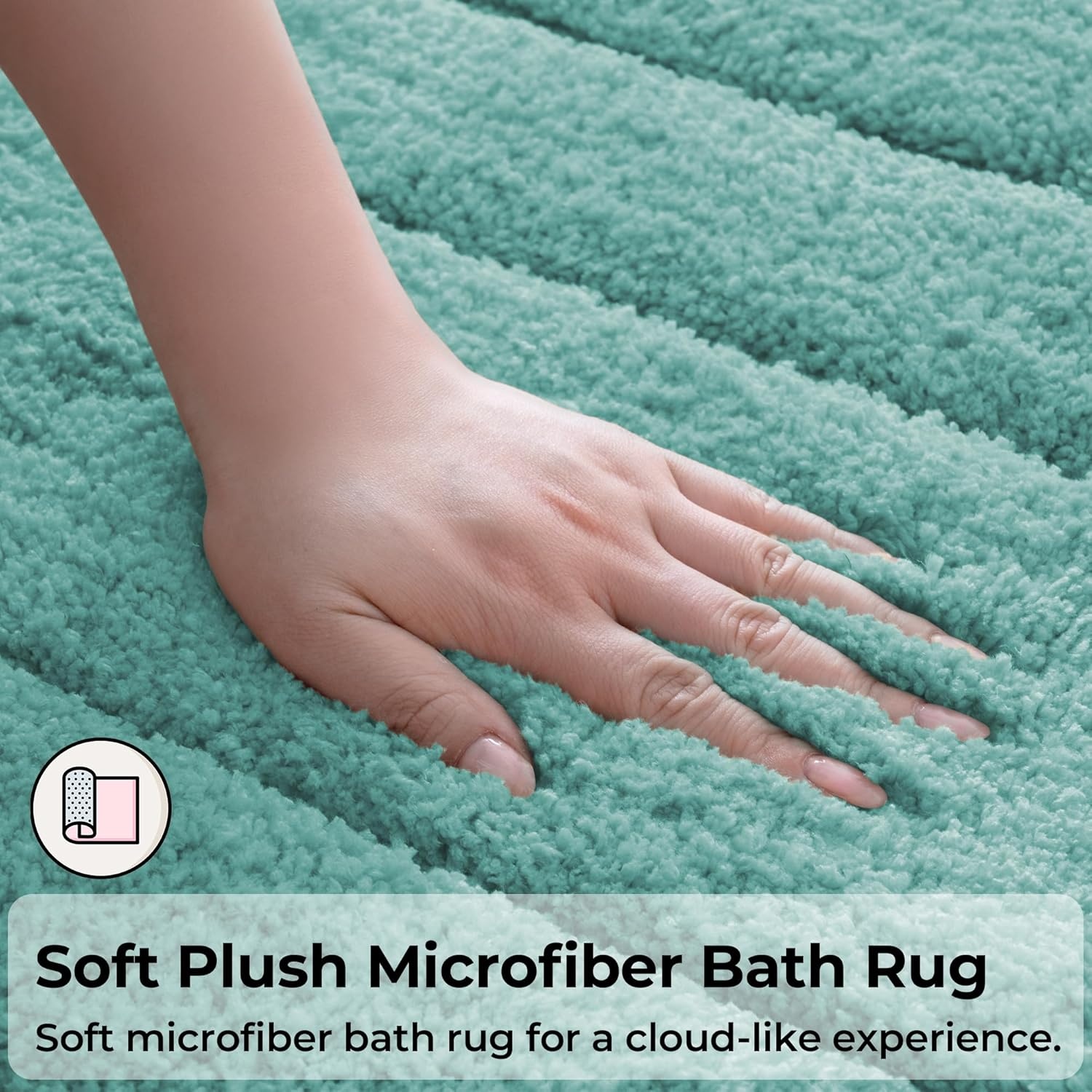 image:imageGRANNY SAYS Gray Bathroom Rugs Bath Mats for Bathroom NonSlip Super Soft and Water Absorbent Microfiber Bath Rugs Machine Wash Dry Bath Rugs for Floor Tub and Shower 16 x 24Sage Green