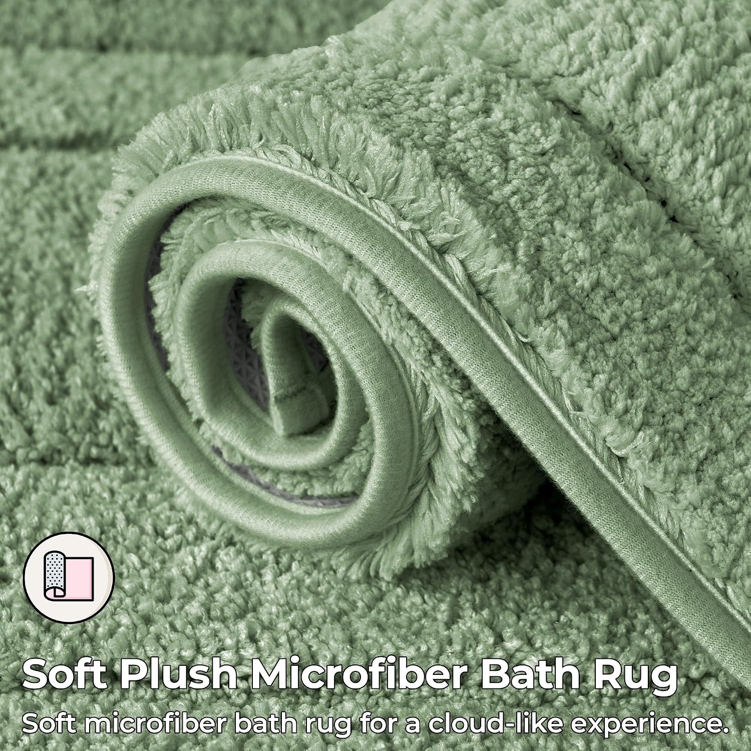 image:imageGRANNY SAYS Gray Bathroom Rugs Bath Mats for Bathroom NonSlip Super Soft and Water Absorbent Microfiber Bath Rugs Machine Wash Dry Bath Rugs for Floor Tub and Shower 16 x 24Green