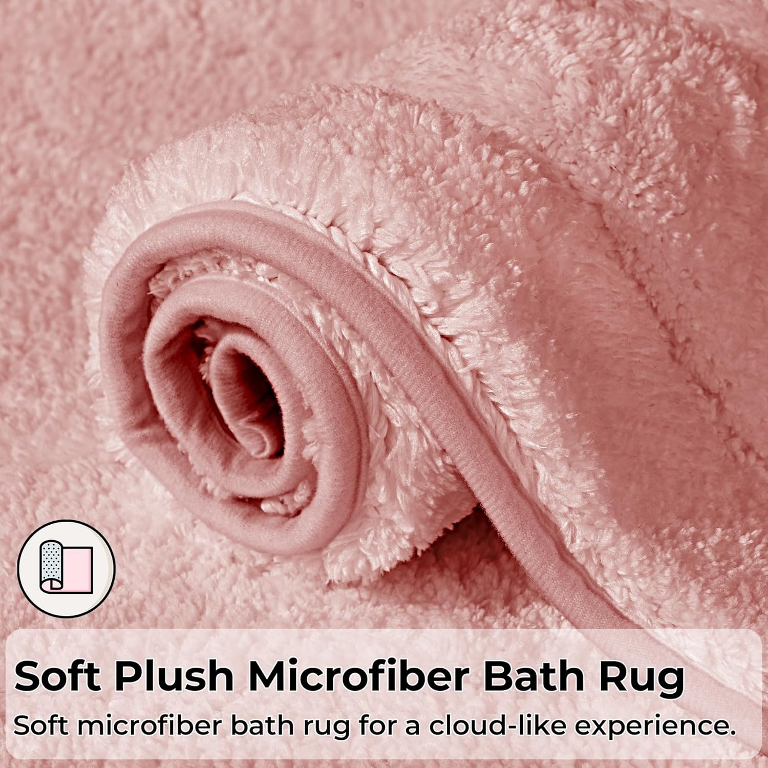 image:imageGRANNY SAYS Gray Bathroom Rugs Bath Mats for Bathroom NonSlip Super Soft and Water Absorbent Microfiber Bath Rugs Machine Wash Dry Bath Rugs for Floor Tub and Shower 16 x 24Pink
