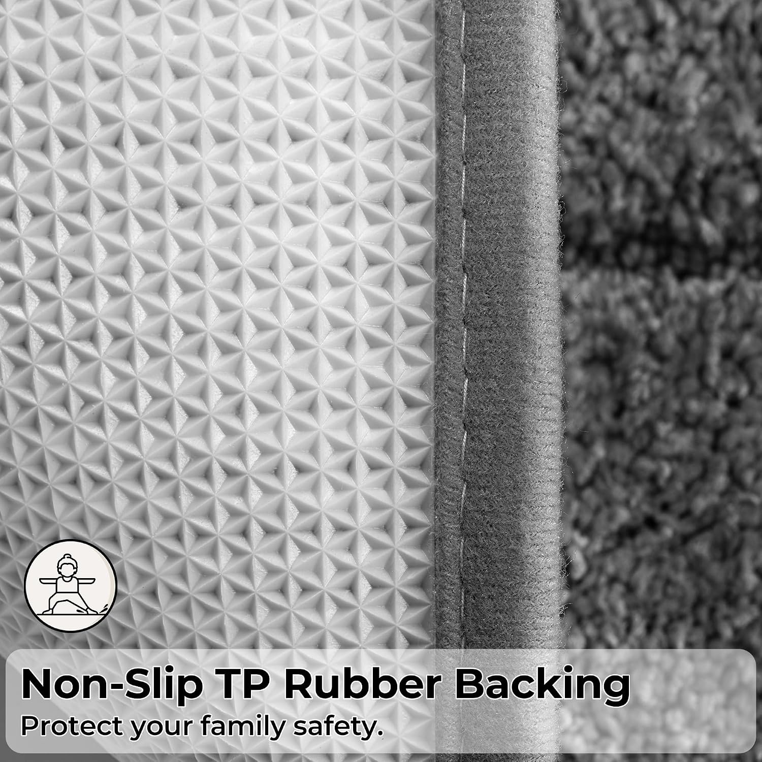 image:imageGRANNY SAYS Gray Bathroom Rugs Bath Mats for Bathroom NonSlip Super Soft and Water Absorbent Microfiber Bath Rugs Machine Wash Dry Bath Rugs for Floor Tub and Shower 16 x 24Deep Gray