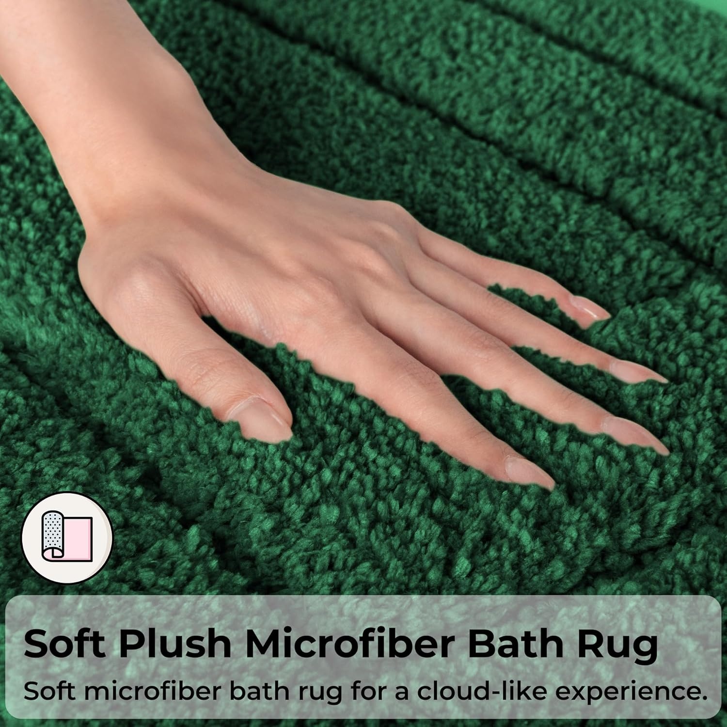 image:imageGRANNY SAYS Gray Bathroom Rugs Bath Mats for Bathroom NonSlip Super Soft and Water Absorbent Microfiber Bath Rugs Machine Wash Dry Bath Rugs for Floor Tub and Shower 16 x 24Dark Green