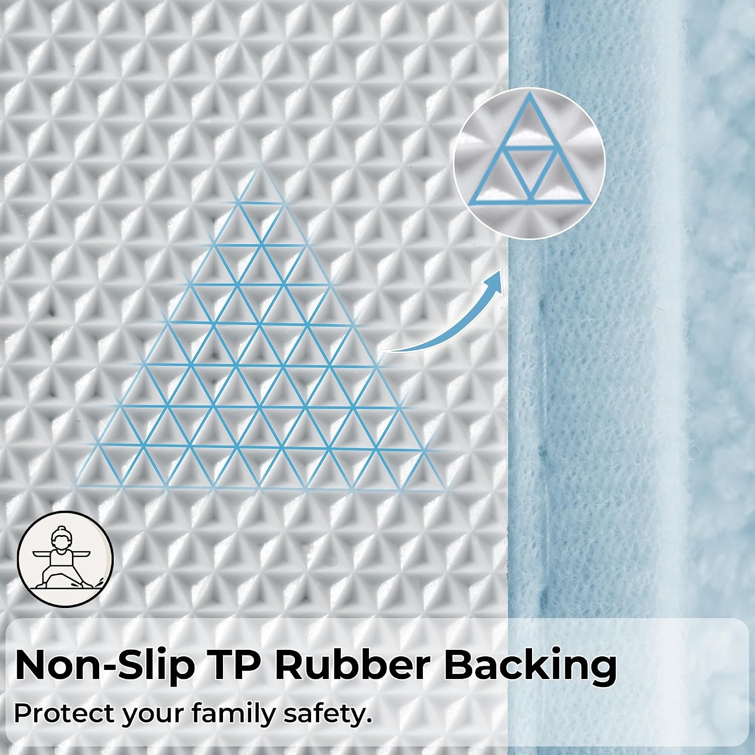 image:imageGRANNY SAYS Gray Bathroom Rugs Bath Mats for Bathroom NonSlip Super Soft and Water Absorbent Microfiber Bath Rugs Machine Wash Dry Bath Rugs for Floor Tub and Shower 16 x 24Baby Blue