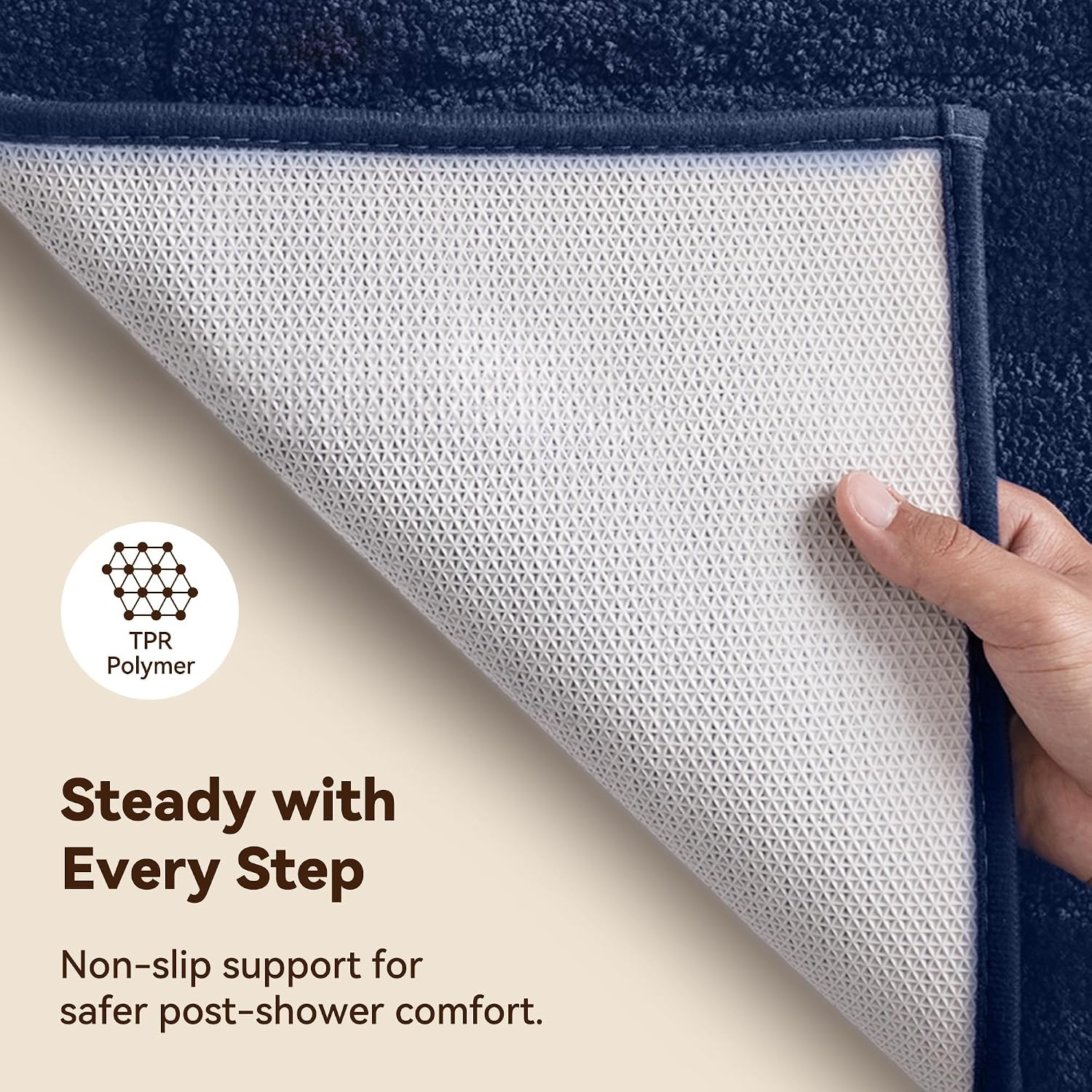 image:imageGRANNY SAYS Gray Bathroom Rugs Bath Mats for Bathroom NonSlip Super Soft and Water Absorbent Microfiber Bath Rugs Machine Wash Dry Bath Rugs for Floor Tub and Shower 16 x 24Deep Blue