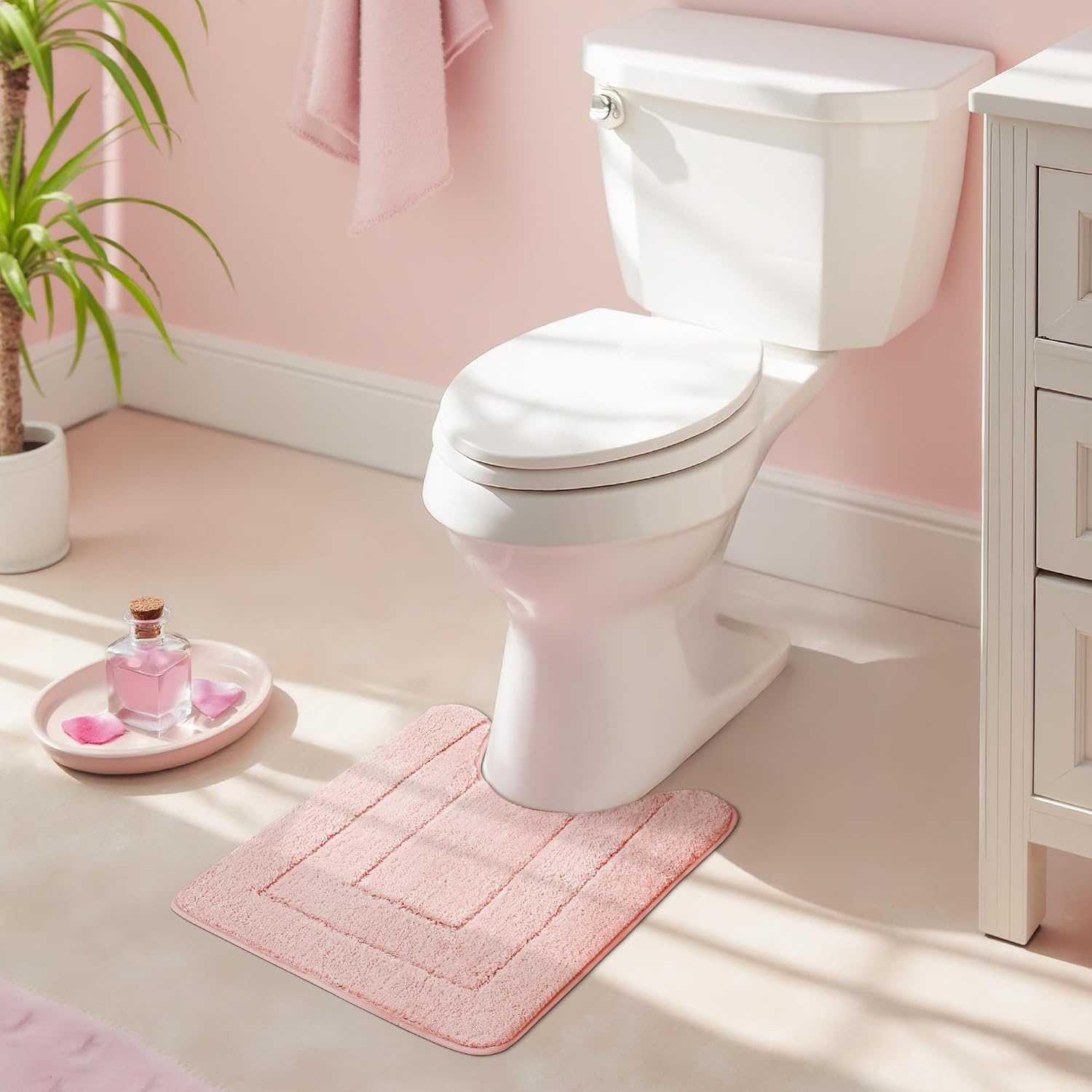 image:imageGRANNY SAYS Gray Bathroom Rugs Bath Mats for Bathroom NonSlip Super Soft and Water Absorbent Microfiber Bath Rugs Machine Wash Dry Bath Rugs for Floor Tub and Shower 16 x 24Pink