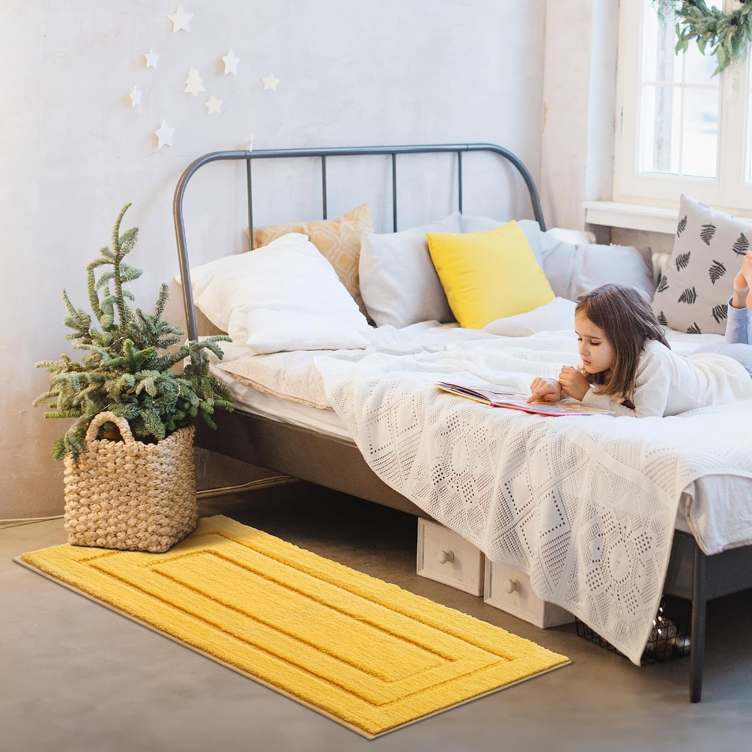 image:imageGRANNY SAYS Gray Bathroom Rugs Bath Mats for Bathroom NonSlip Super Soft and Water Absorbent Microfiber Bath Rugs Machine Wash Dry Bath Rugs for Floor Tub and Shower 16 x 24Yellow