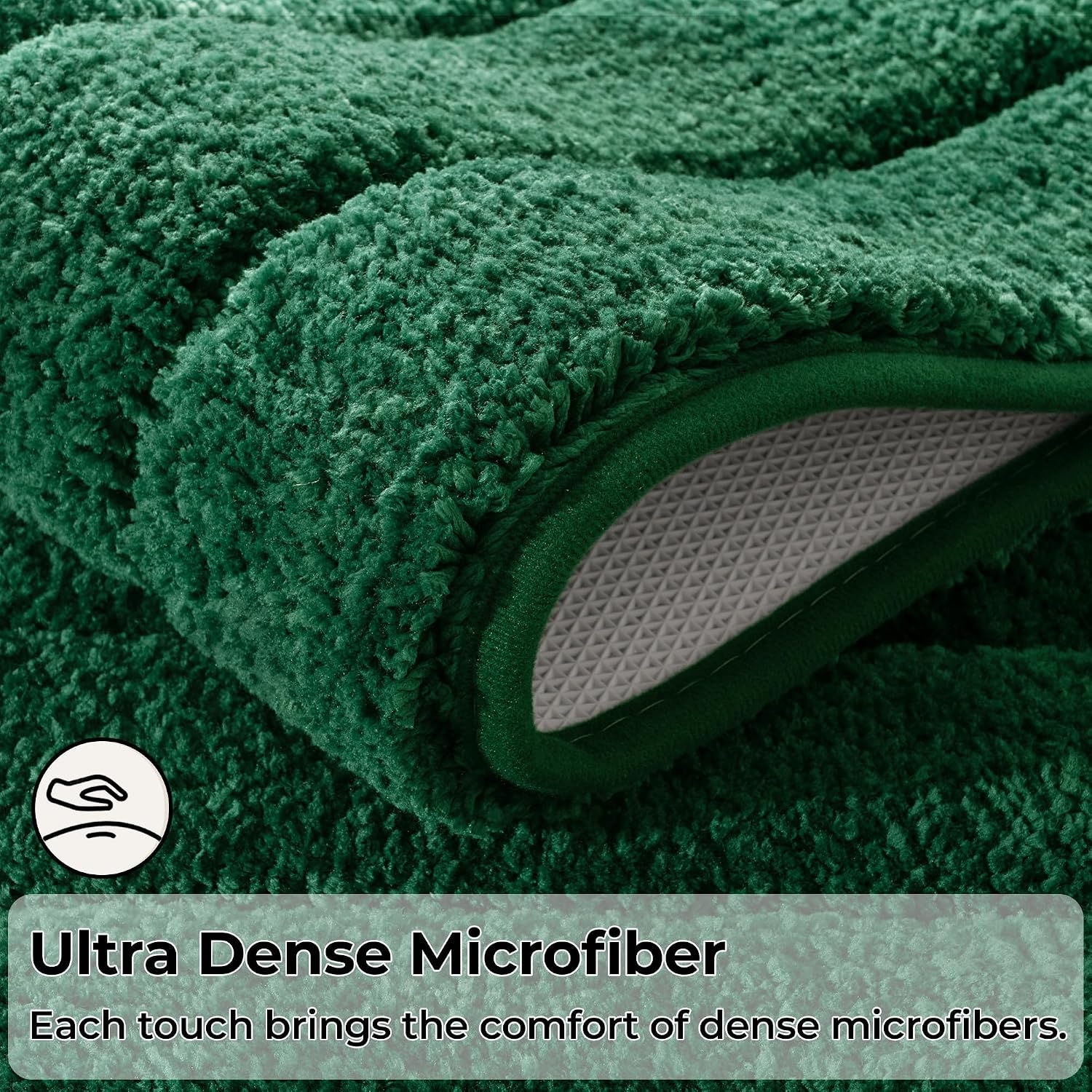 image:imageGRANNY SAYS Gray Bathroom Rugs Bath Mats for Bathroom NonSlip Super Soft and Water Absorbent Microfiber Bath Rugs Machine Wash Dry Bath Rugs for Floor Tub and Shower 16 x 24Dark Green
