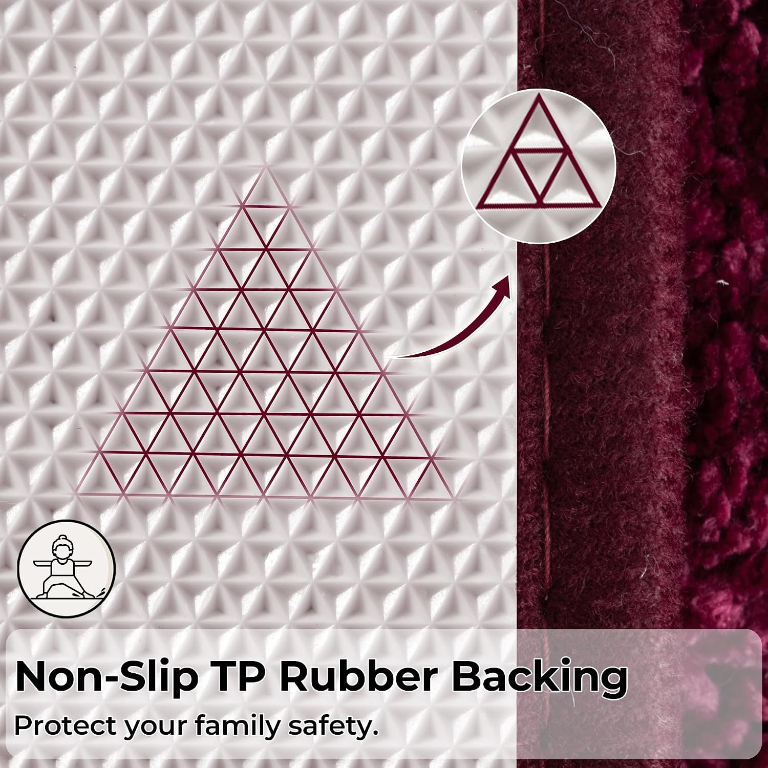 image:imageGRANNY SAYS Gray Bathroom Rugs Bath Mats for Bathroom NonSlip Super Soft and Water Absorbent Microfiber Bath Rugs Machine Wash Dry Bath Rugs for Floor Tub and Shower 16 x 24Strawberry Red