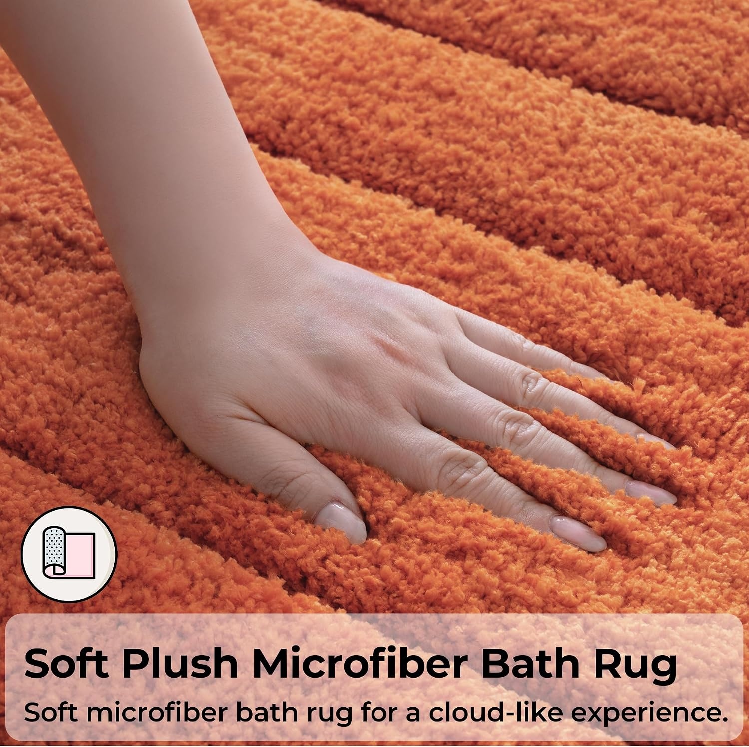 image:imageGRANNY SAYS Gray Bathroom Rugs Bath Mats for Bathroom NonSlip Super Soft and Water Absorbent Microfiber Bath Rugs Machine Wash Dry Bath Rugs for Floor Tub and Shower 16 x 24Terracotta