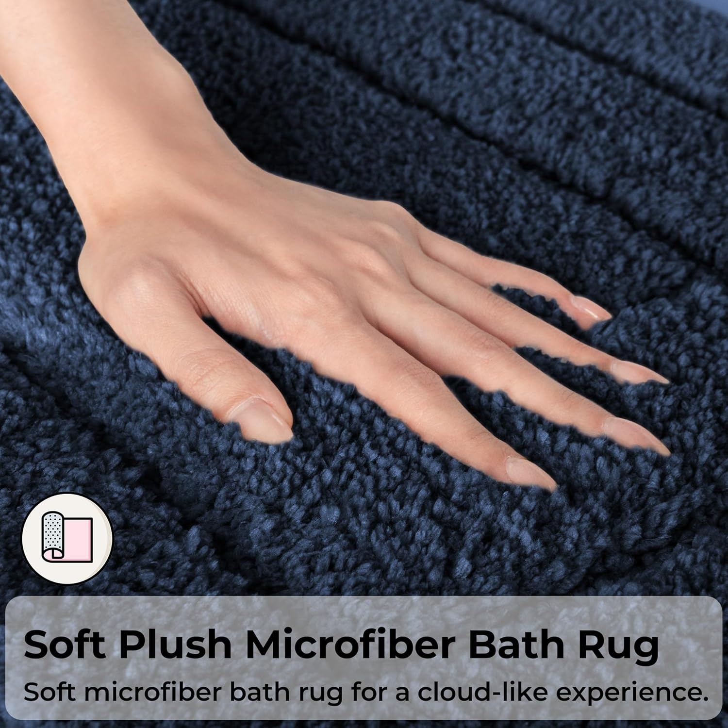 image:imageGRANNY SAYS Gray Bathroom Rugs Bath Mats for Bathroom NonSlip Super Soft and Water Absorbent Microfiber Bath Rugs Machine Wash Dry Bath Rugs for Floor Tub and Shower 16 x 24Deep Blue