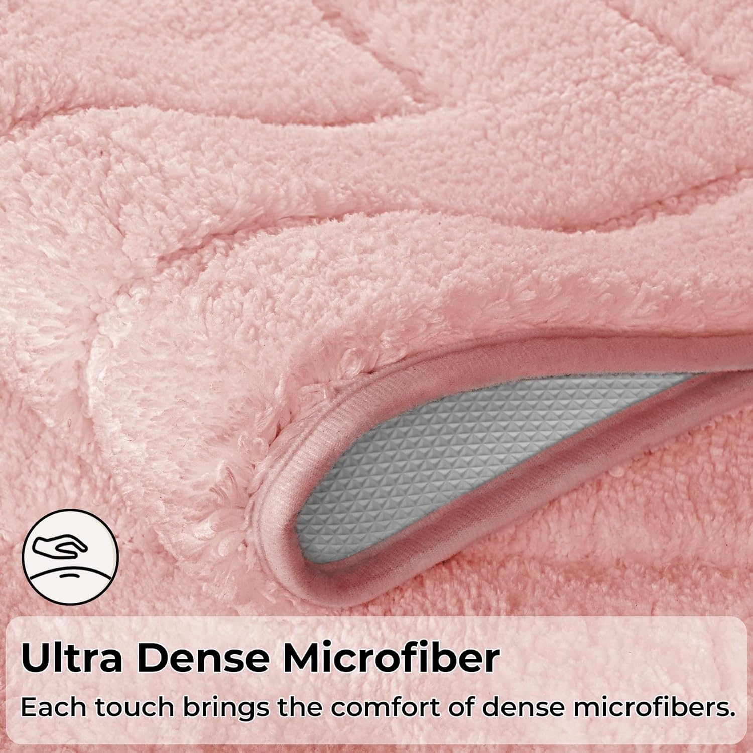 image:imageGRANNY SAYS Gray Bathroom Rugs Bath Mats for Bathroom NonSlip Super Soft and Water Absorbent Microfiber Bath Rugs Machine Wash Dry Bath Rugs for Floor Tub and Shower 16 x 24Pink