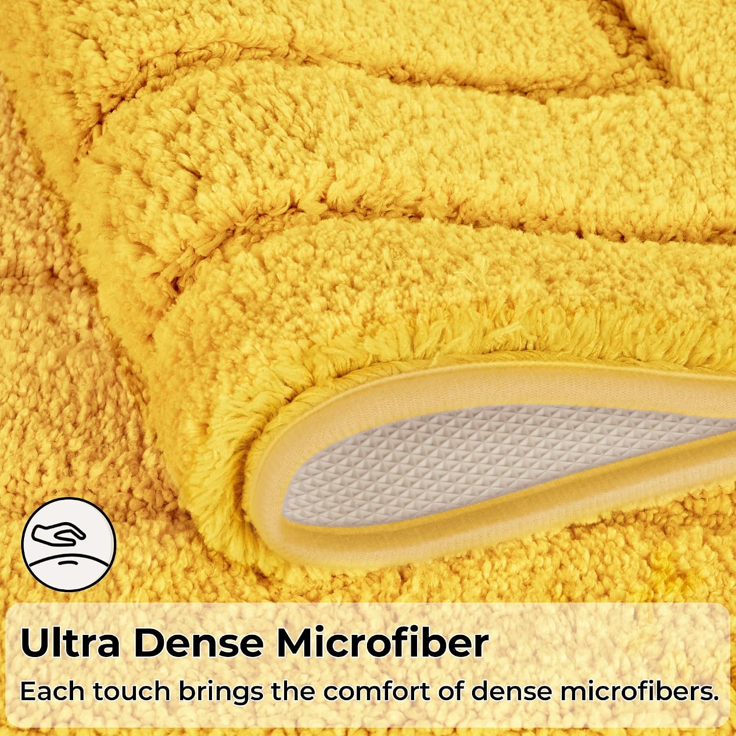 image:imageGRANNY SAYS Gray Bathroom Rugs Bath Mats for Bathroom NonSlip Super Soft and Water Absorbent Microfiber Bath Rugs Machine Wash Dry Bath Rugs for Floor Tub and Shower 16 x 24Yellow
