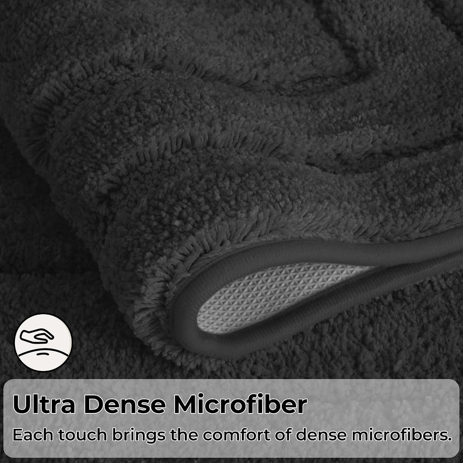 image:imageGRANNY SAYS Gray Bathroom Rugs Bath Mats for Bathroom NonSlip Super Soft and Water Absorbent Microfiber Bath Rugs Machine Wash Dry Bath Rugs for Floor Tub and Shower 16 x 24Charcoal Gray