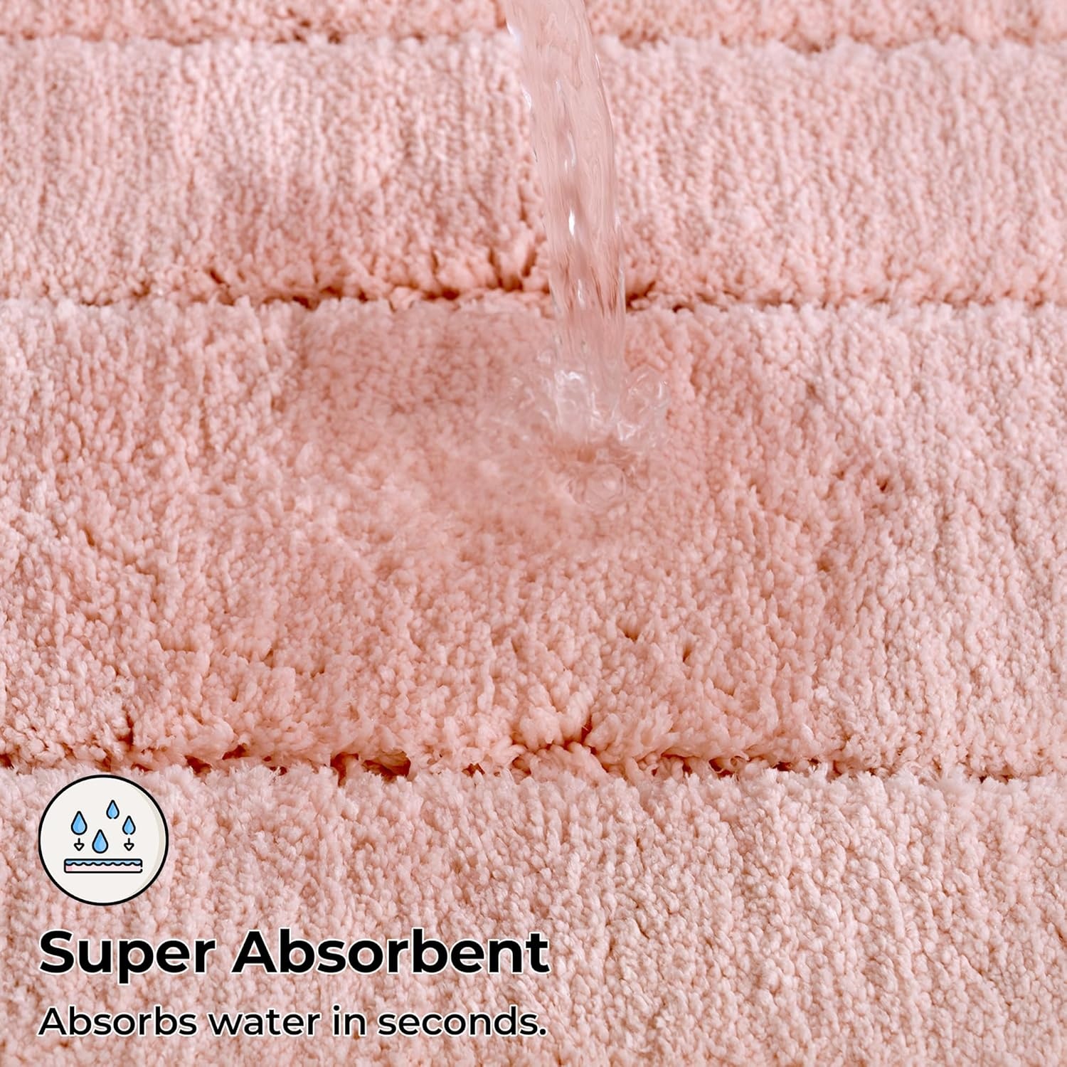 image:imageGRANNY SAYS Gray Bathroom Rugs Bath Mats for Bathroom NonSlip Super Soft and Water Absorbent Microfiber Bath Rugs Machine Wash Dry Bath Rugs for Floor Tub and Shower 16 x 24Pink