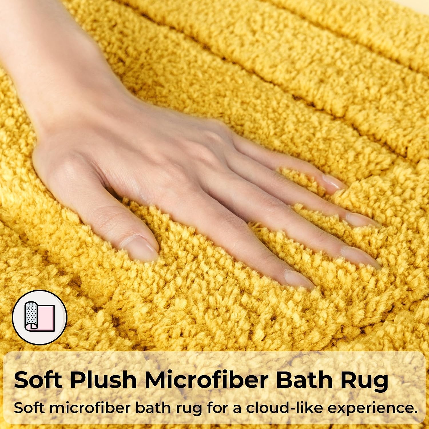 image:imageGRANNY SAYS Gray Bathroom Rugs Bath Mats for Bathroom NonSlip Super Soft and Water Absorbent Microfiber Bath Rugs Machine Wash Dry Bath Rugs for Floor Tub and Shower 16 x 24Yellow