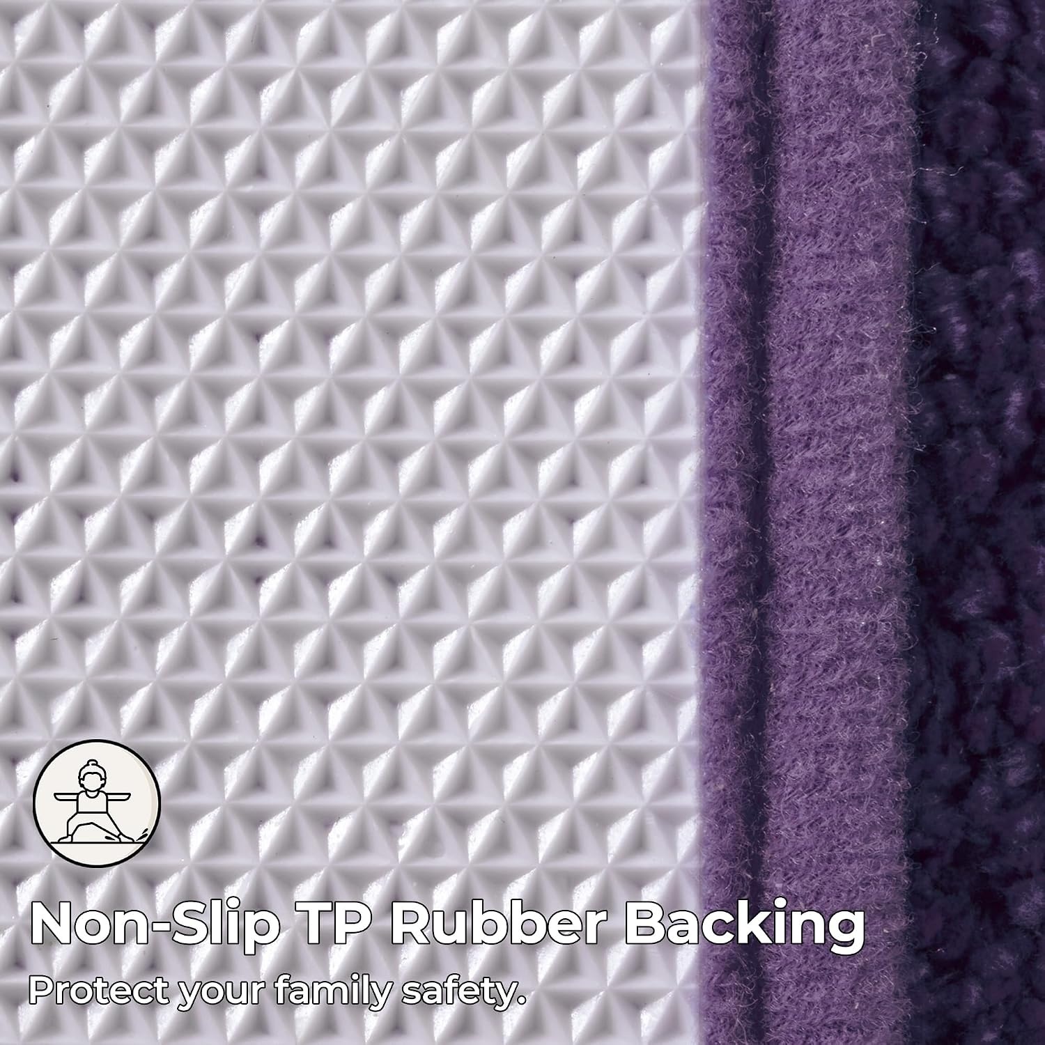 image:imageGRANNY SAYS Gray Bathroom Rugs Bath Mats for Bathroom NonSlip Super Soft and Water Absorbent Microfiber Bath Rugs Machine Wash Dry Bath Rugs for Floor Tub and Shower 16 x 24Purple